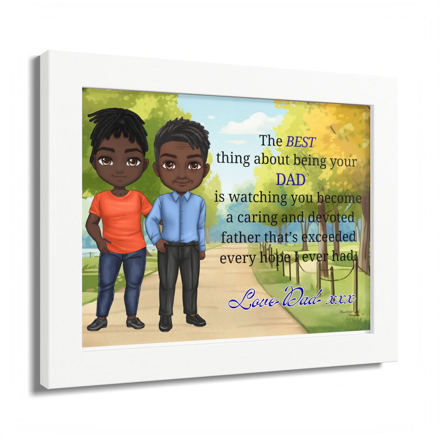 Personalized Framed Poster — "The BEST thing about being your DAD" Father & Child Keepsake