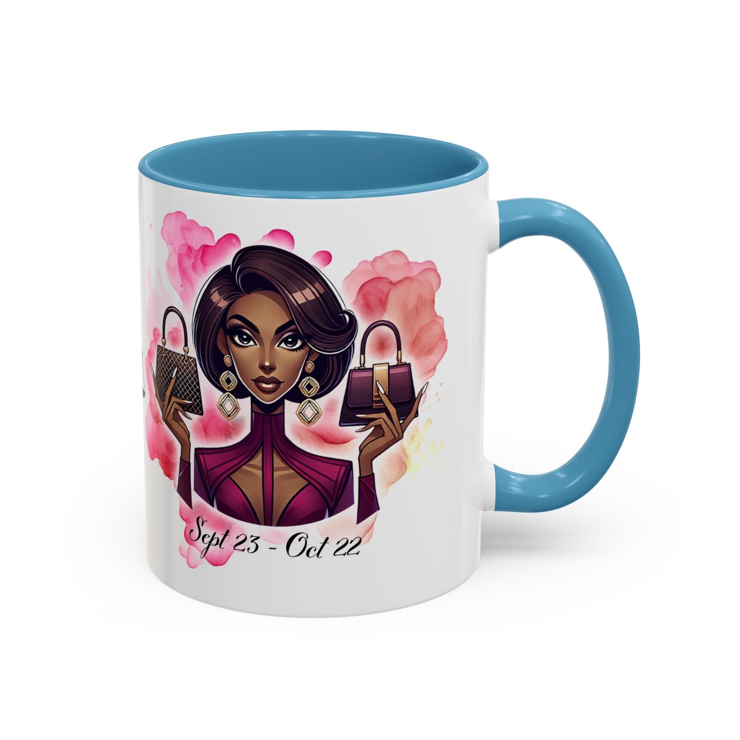 Libra Zodiac Coffee Mug — Elegant Libra Woman Design (Sept 23–Oct 22)