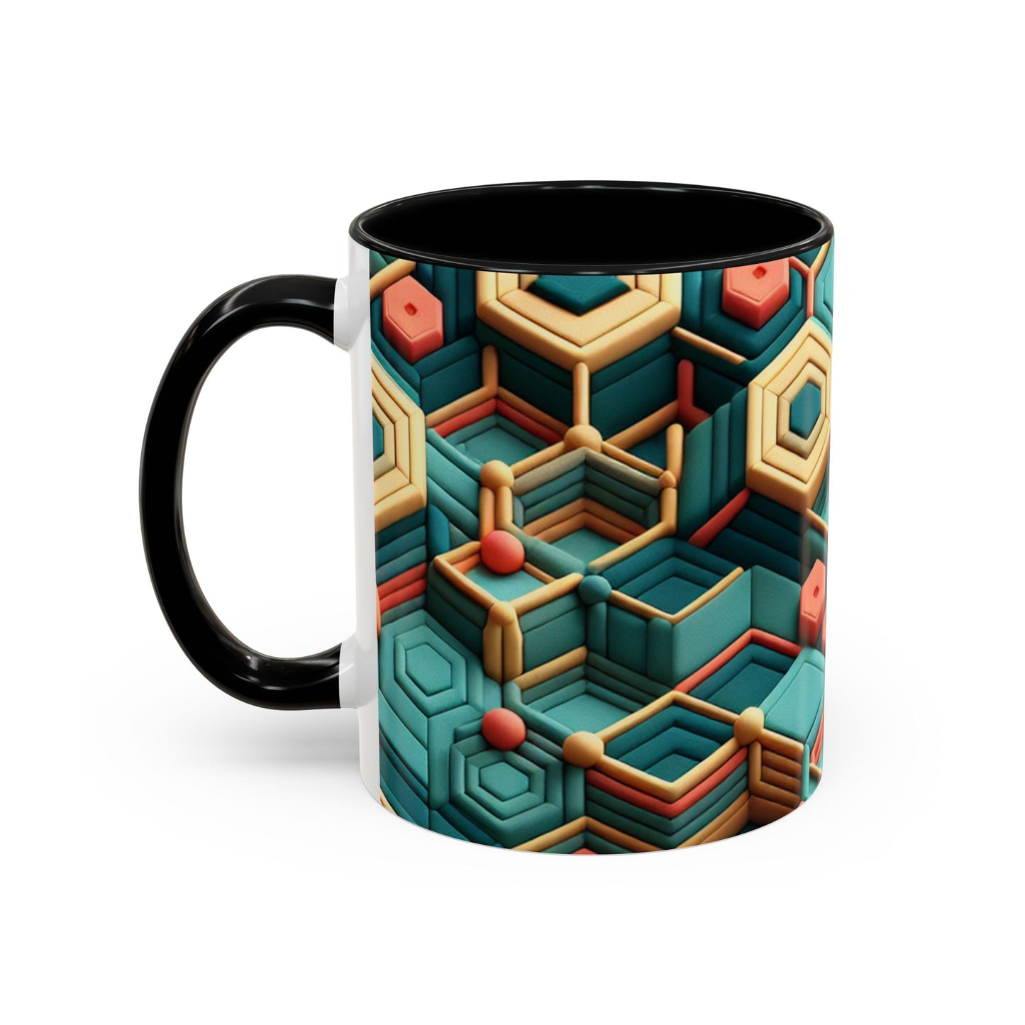 Geometric Pattern Coffee Mug | Unique Gift for Coffee Lovers | Stylish Drinkware for Home or Office | Decorative Mug | Modern Kitchen Decor