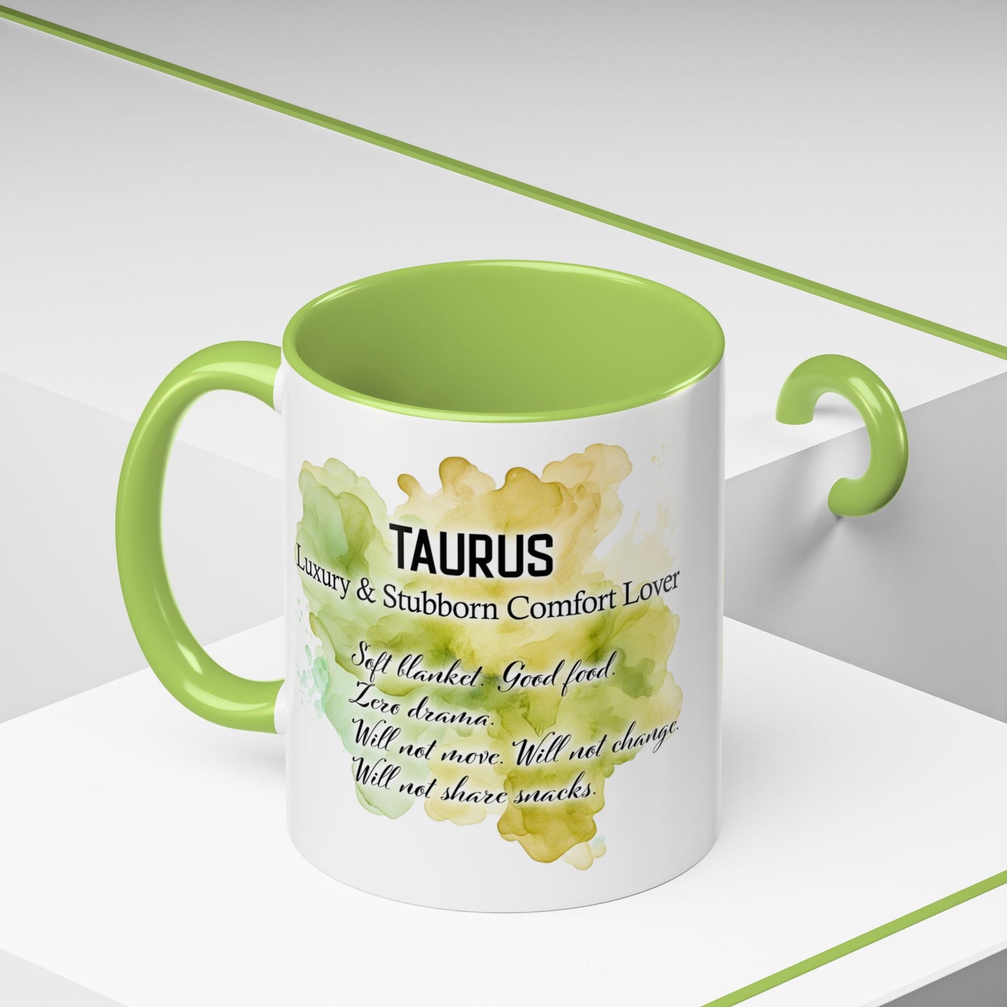 Taurus Coffee Mug — Zodiac Horoscope Mug with 'Apr 20 - May 20' Illustration