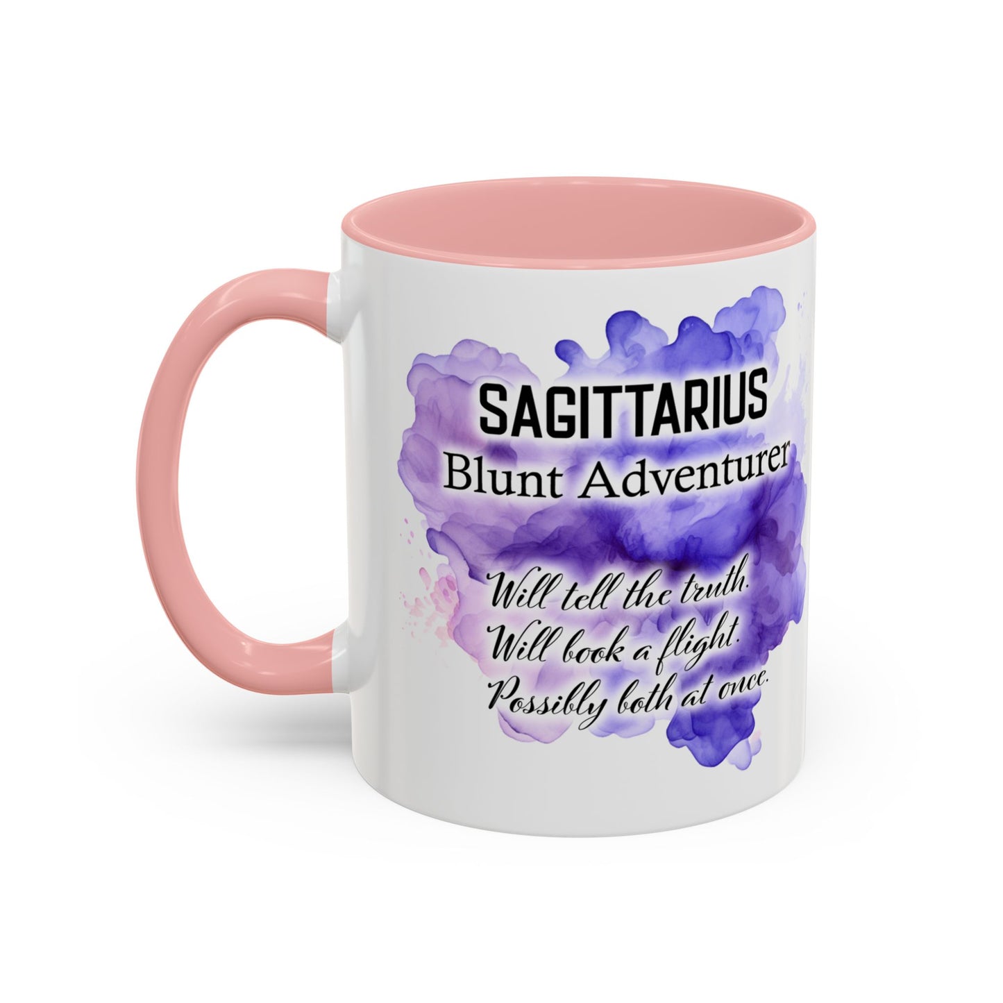Sagittarius Zodiac Coffee Mug — Archer Girl Illustration, Nov 22–Dec 21
