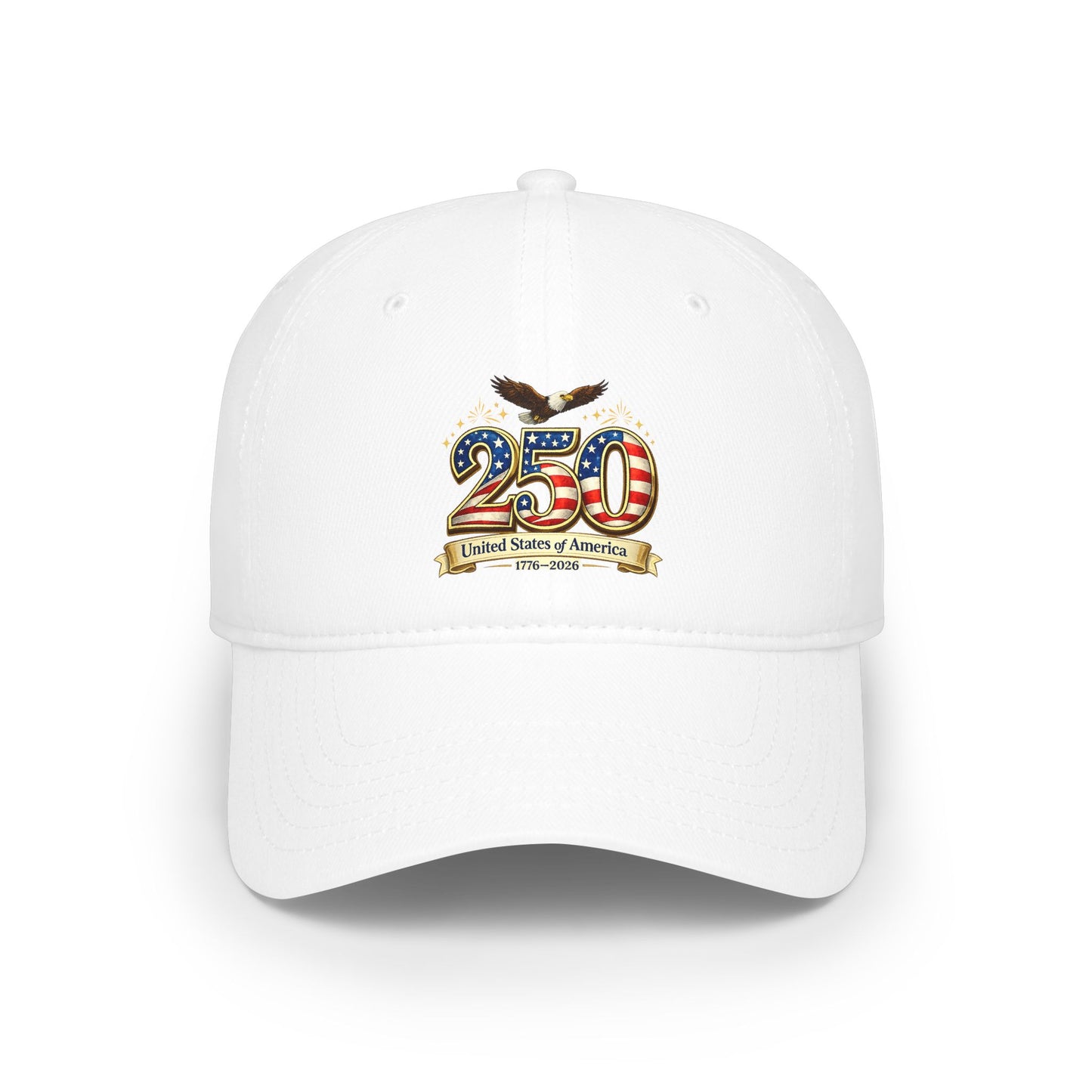 250th USA Anniversary Baseball Cap — Patriotic American Flag Design