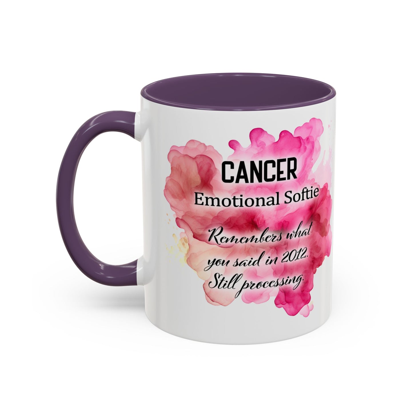 Cancer Zodiac Coffee Mug — Bold Pink Horoscope Design (Jun 21–Jul 22)