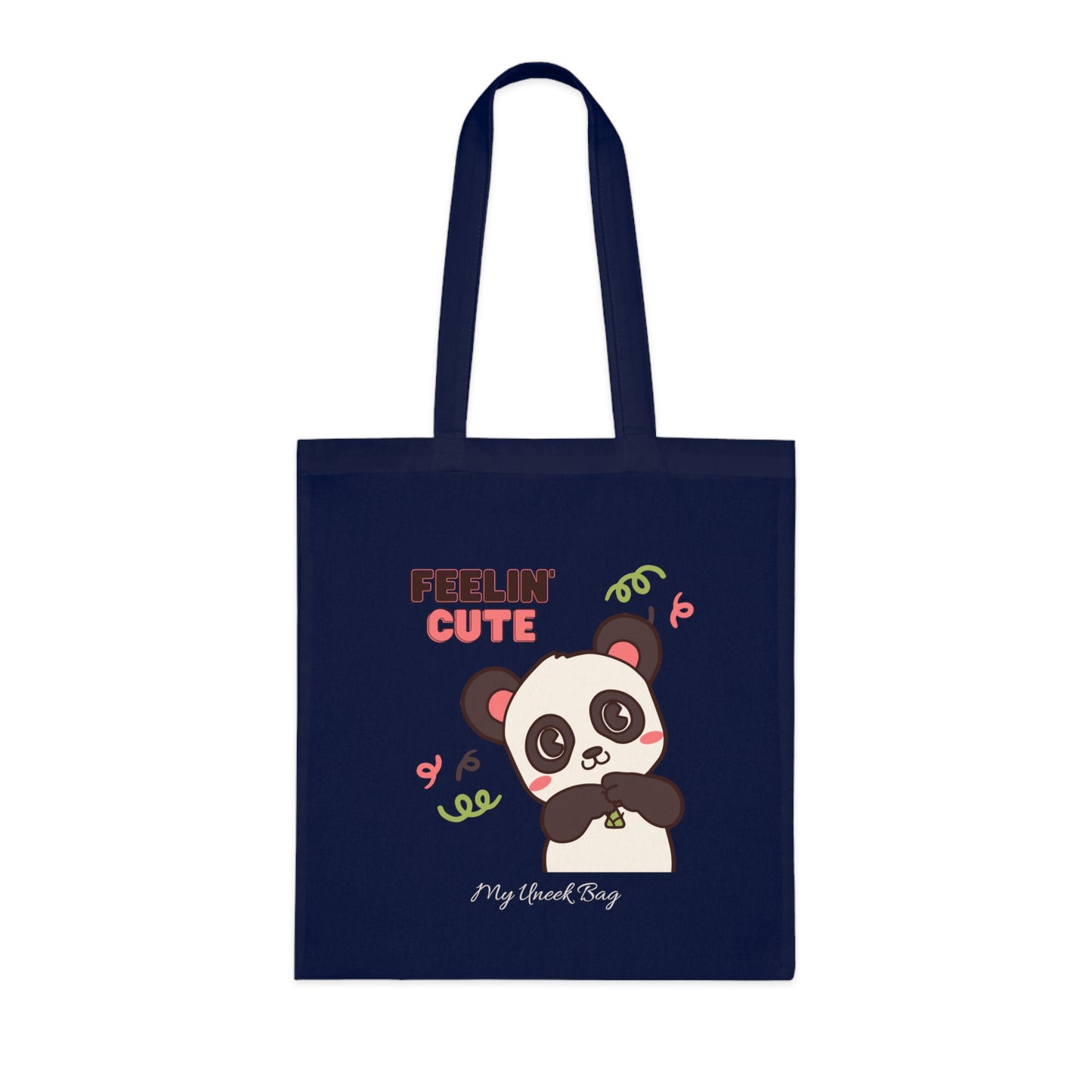 Feelin' Cute Panda Cotton Tote Bag
