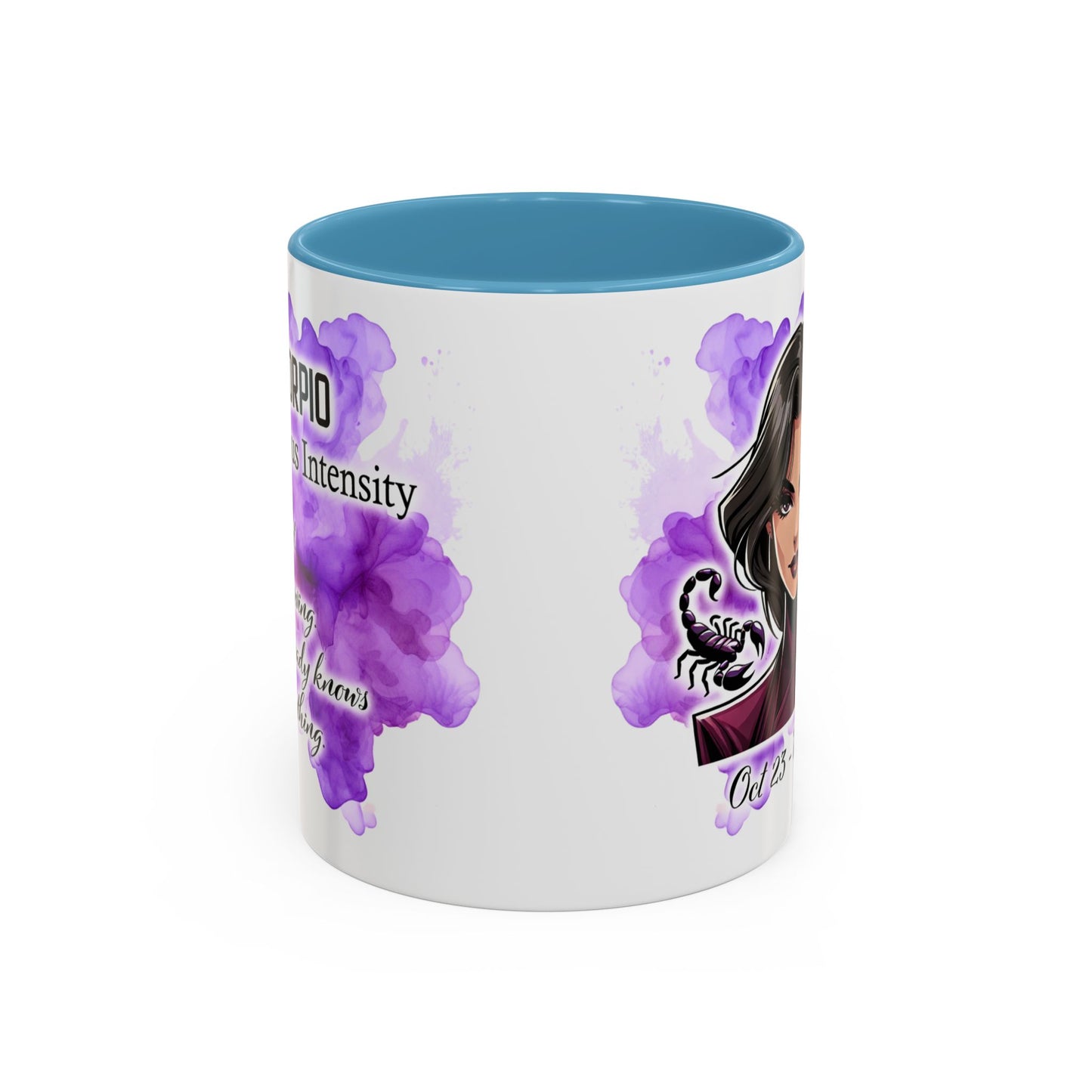 Scorpio Accent Coffee Mug — Zodiac Scorpio Girl Design (Oct 23–Nov 21)