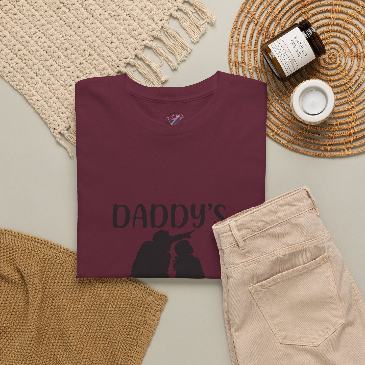 Daddy's Little Girl T-Shirt — Father Daughter Matching Tee, Cute Daddy's Little Girl Graphic Shirt for Dad Gifts & Family Photos
