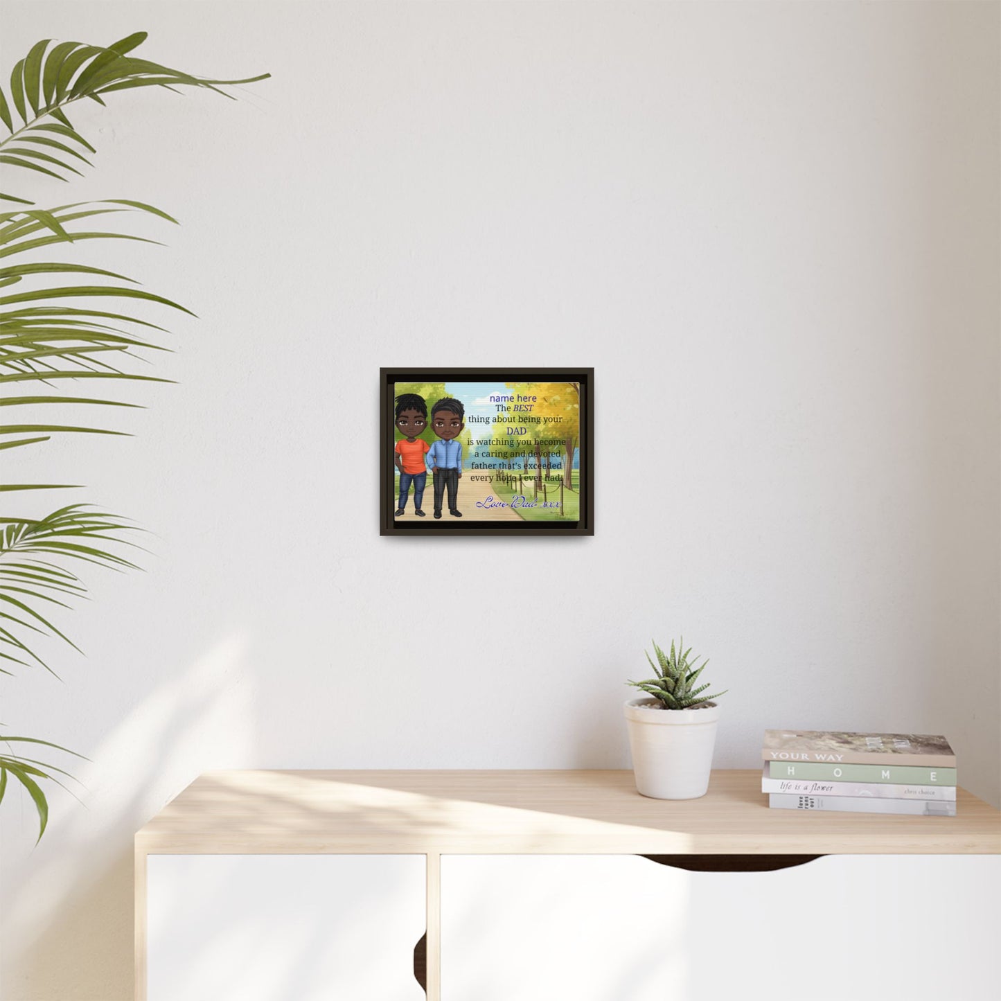 Framed Canvas Print — Personalized 'The Best Thing About Being Your Dad' Father's Day Art