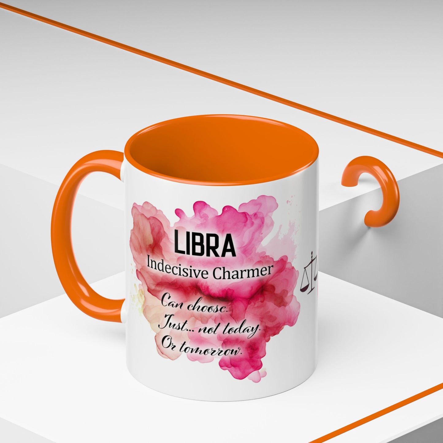Libra Zodiac Coffee Mug — Elegant Libra Woman Design (Sept 23–Oct 22)