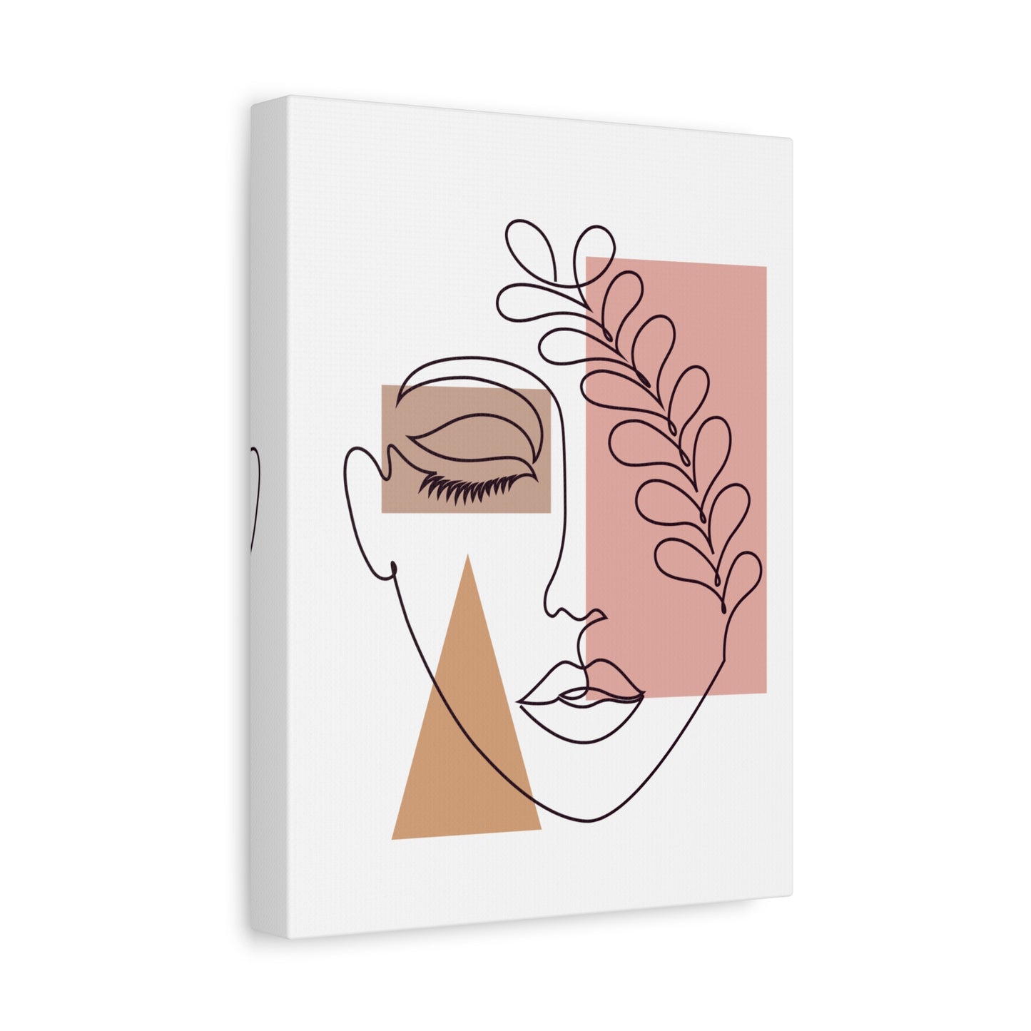 Abstract Face Canvas Art, Modern Home Decor, Minimalist Wall Print, Boho Aesthetic, Gift for Art Lovers, Living Room Decoration