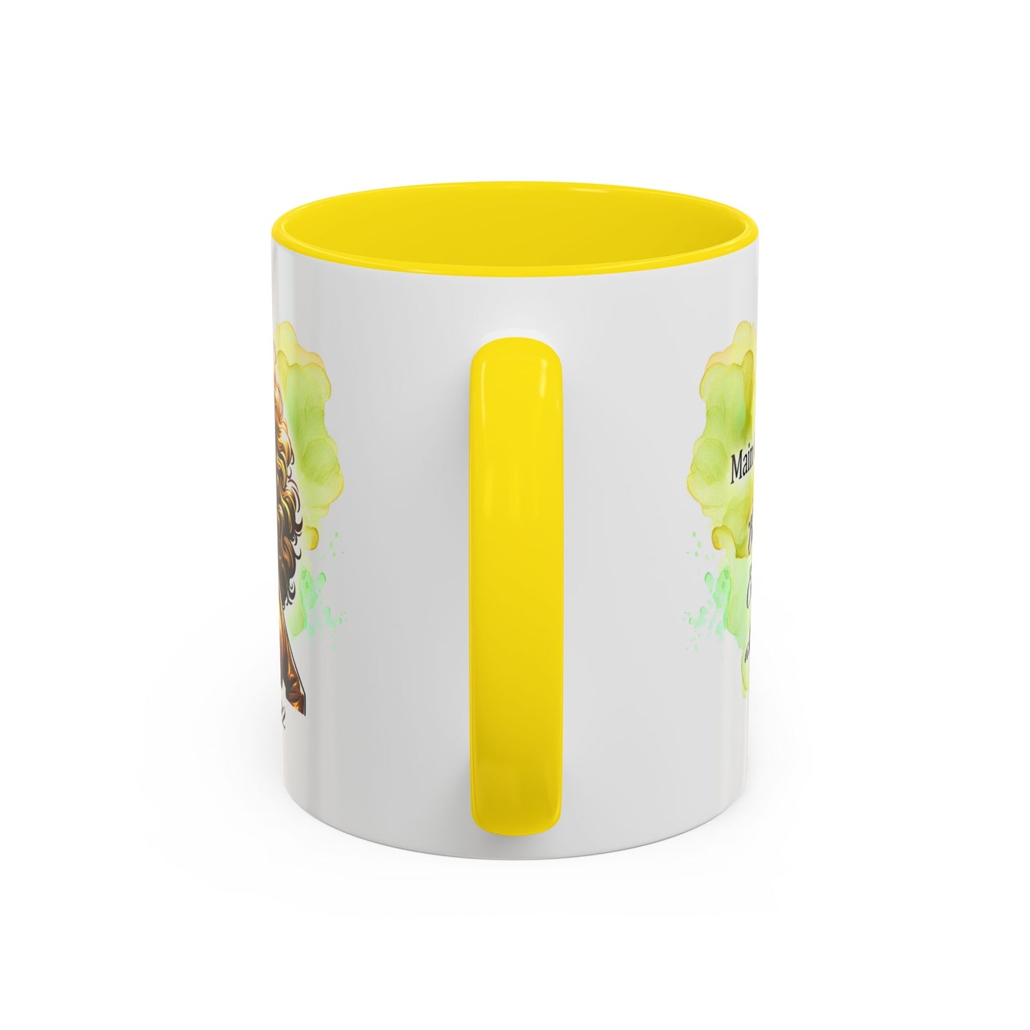 Leo Zodiac Coffee Mug — "I Am the Sun" Afro Woman Design (July 23–Aug 22)