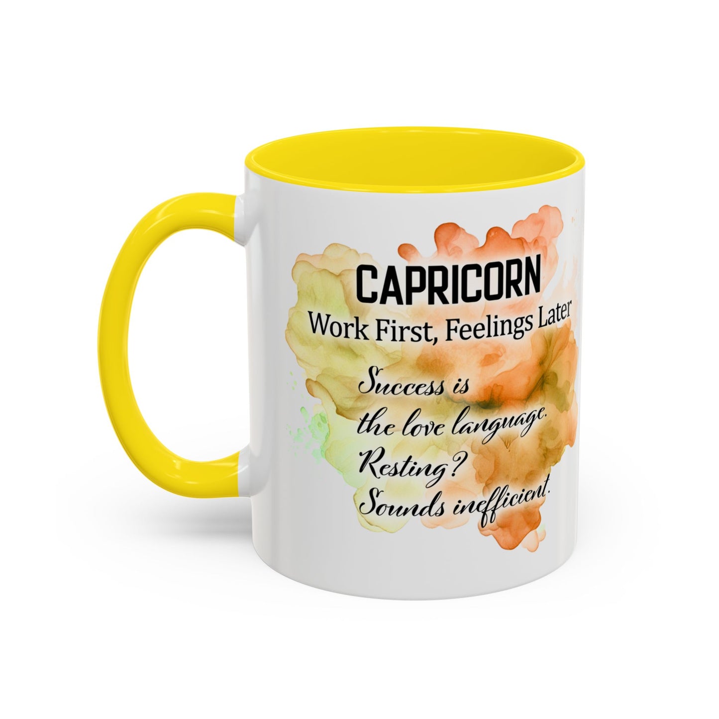 Aries Zodiac Coffee Mug — 'Dec 22 - Jan 19' Ram Girl Accent Mug