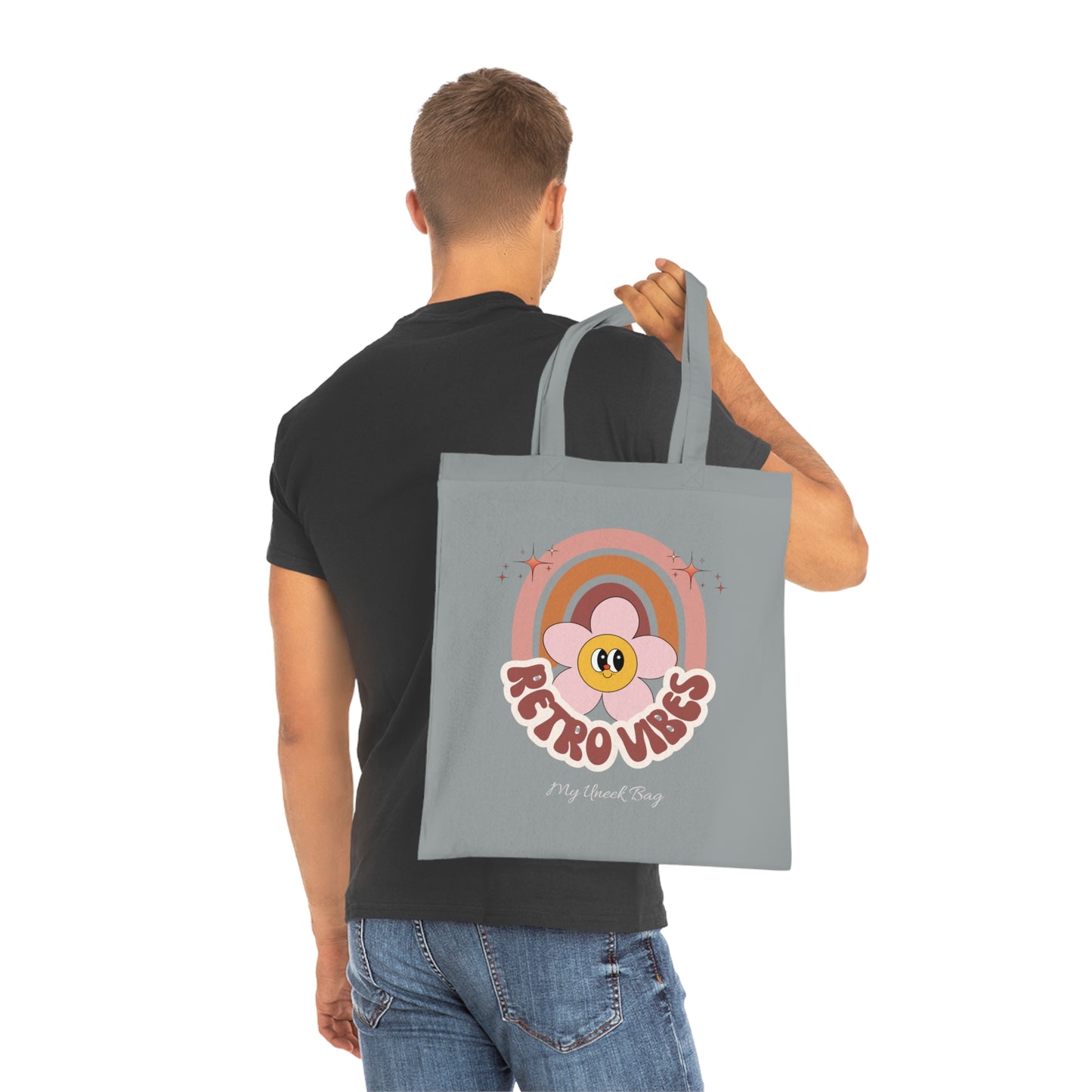 Retro Vibes Rainbow Tote
