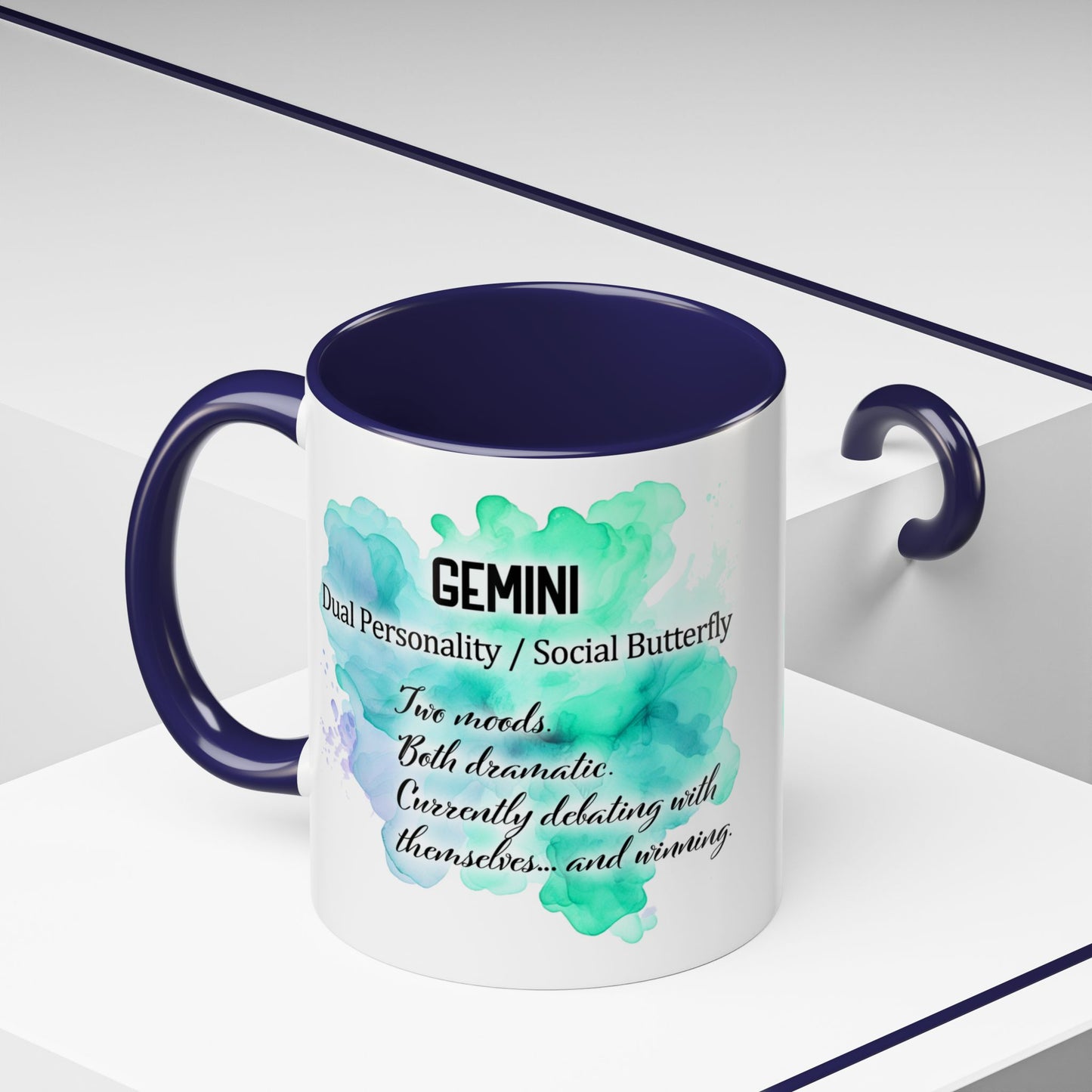 Gemini Zodiac Coffee Mug – May 21–June 20 Astrological Twin Design (Accent 11/15oz)