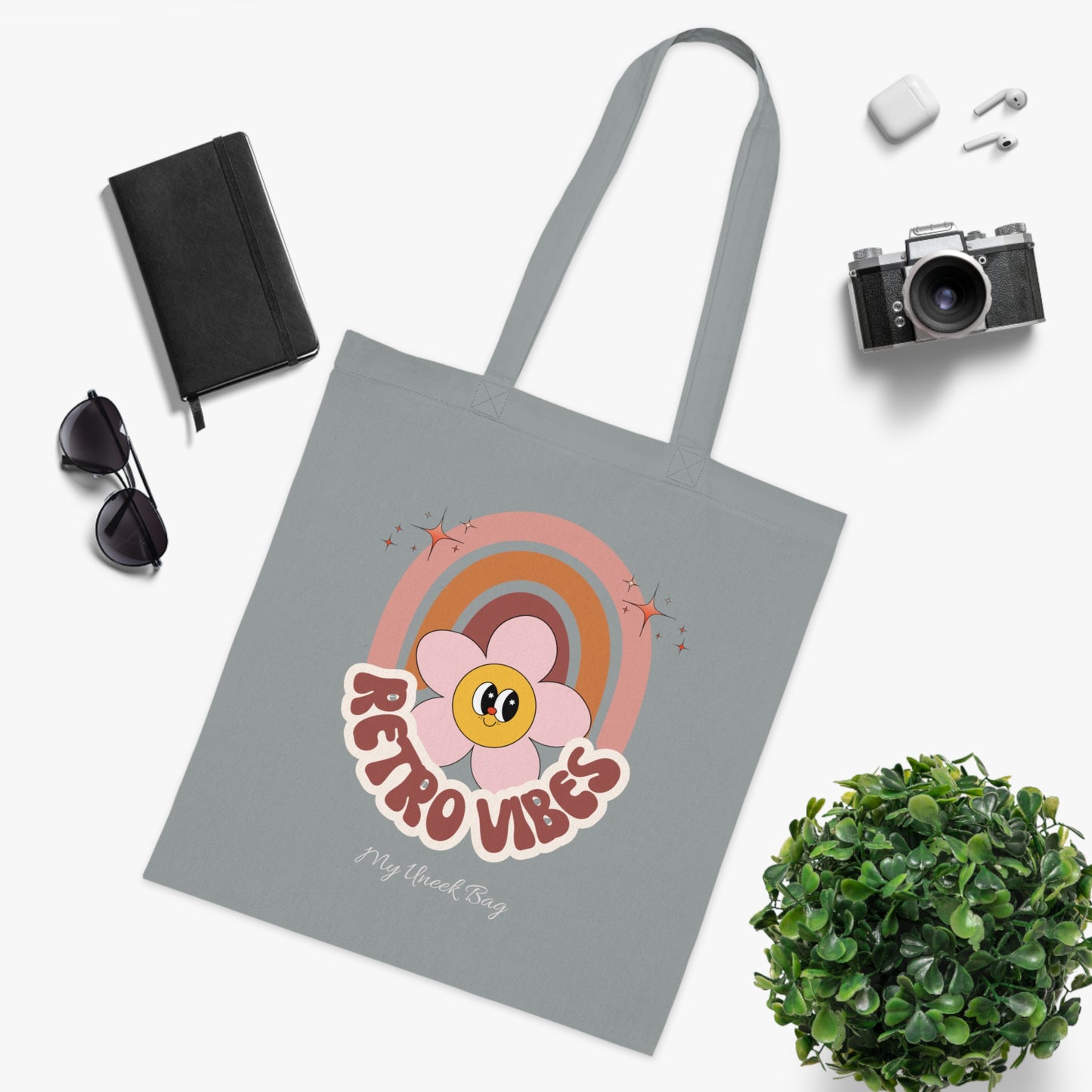 Retro Vibes Rainbow Tote