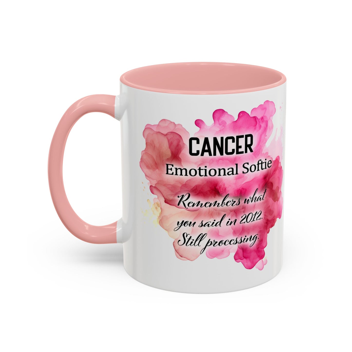 Cancer Zodiac Coffee Mug — Bold Pink Horoscope Design (Jun 21–Jul 22)