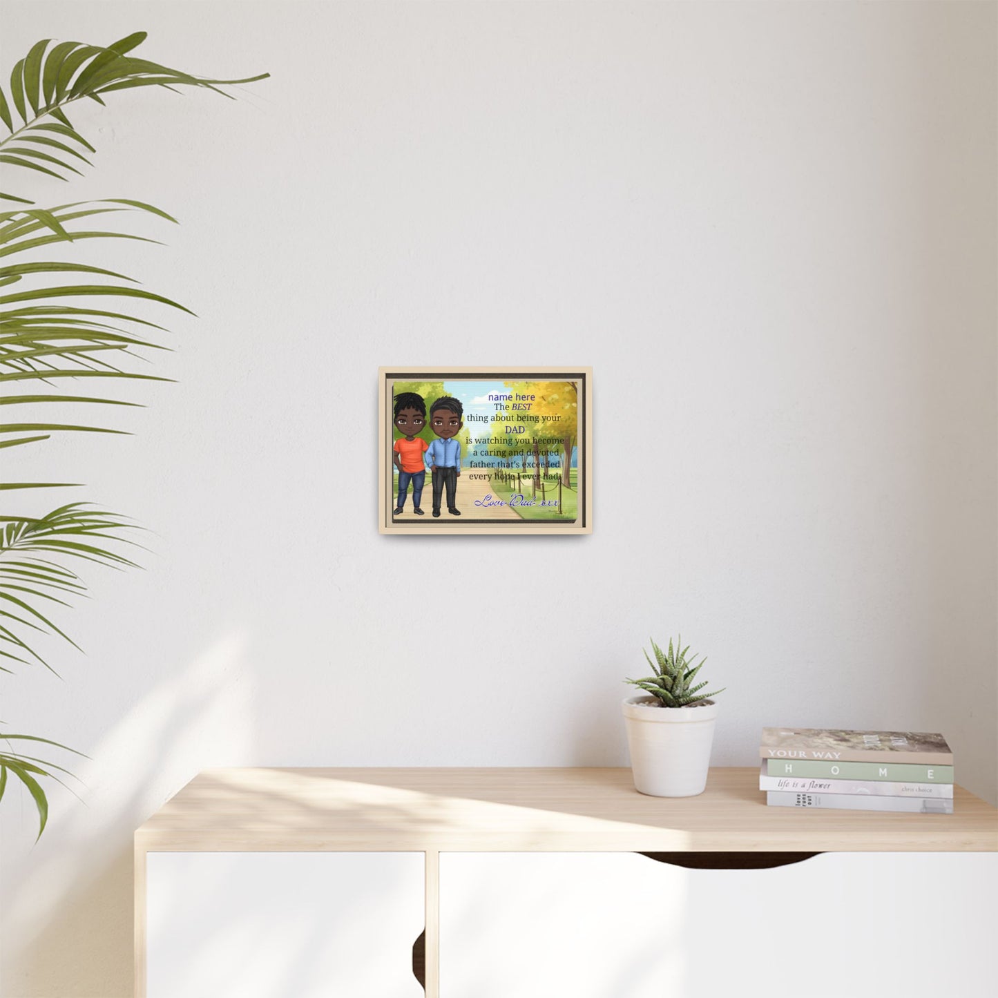 Framed Canvas Print — Personalized 'The Best Thing About Being Your Dad' Father's Day Art
