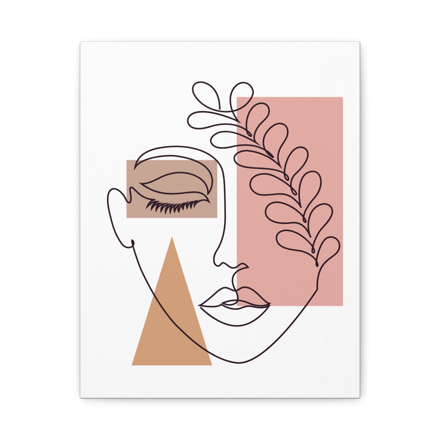 Abstract Face Canvas Art, Modern Home Decor, Minimalist Wall Print, Boho Aesthetic, Gift for Art Lovers, Living Room Decoration