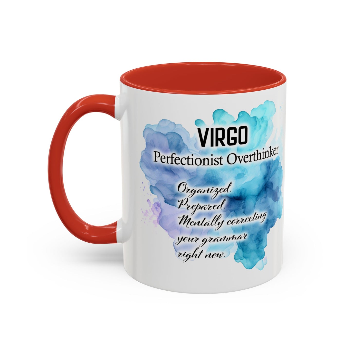 Virgo Zodiac Coffee Mug — "Analytical Overthinker" Accent Mug (Aug 23–Sept 22)