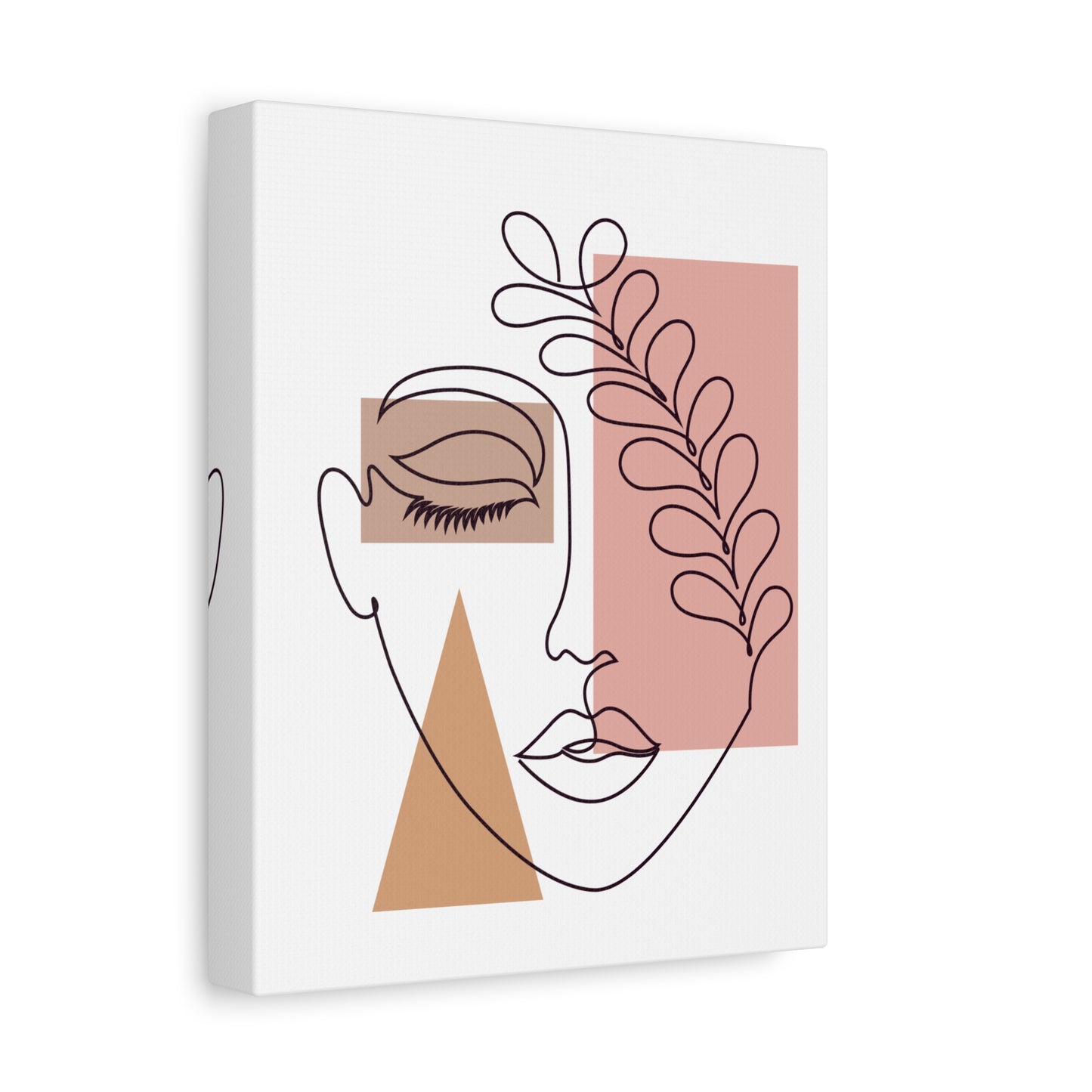 Abstract Face Canvas Art, Modern Home Decor, Minimalist Wall Print, Boho Aesthetic, Gift for Art Lovers, Living Room Decoration