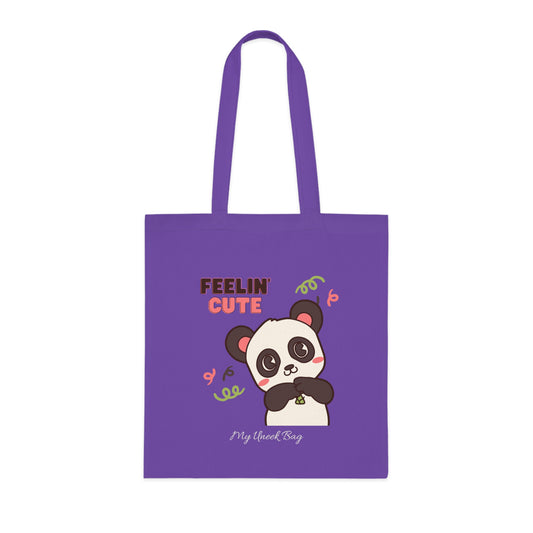 Feelin' Cute Panda Cotton Tote Bag