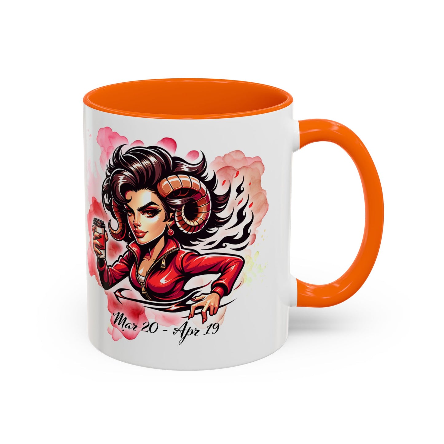 Aries Zodiac Coffee Mug — Fiery Horoscope Design (Mar 20–Apr 19)