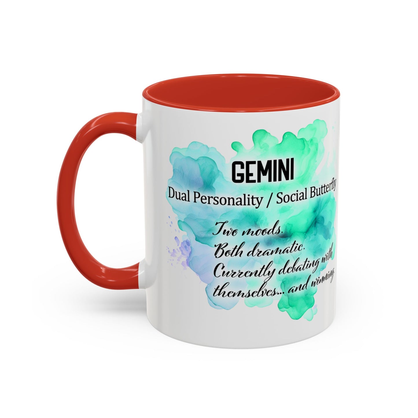 Gemini Zodiac Coffee Mug – May 21–June 20 Astrological Twin Design (Accent 11/15oz)