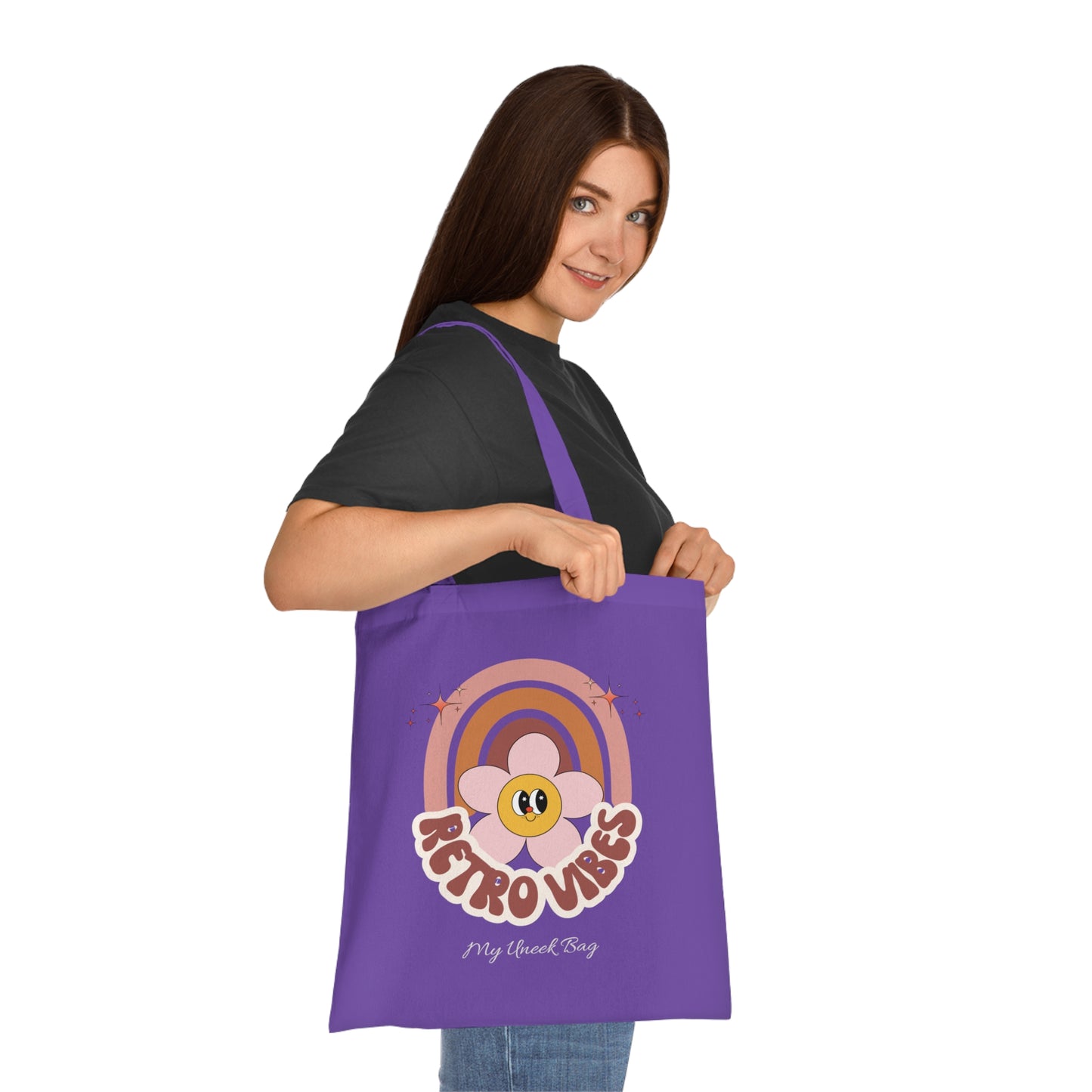 Retro Vibes Rainbow Tote
