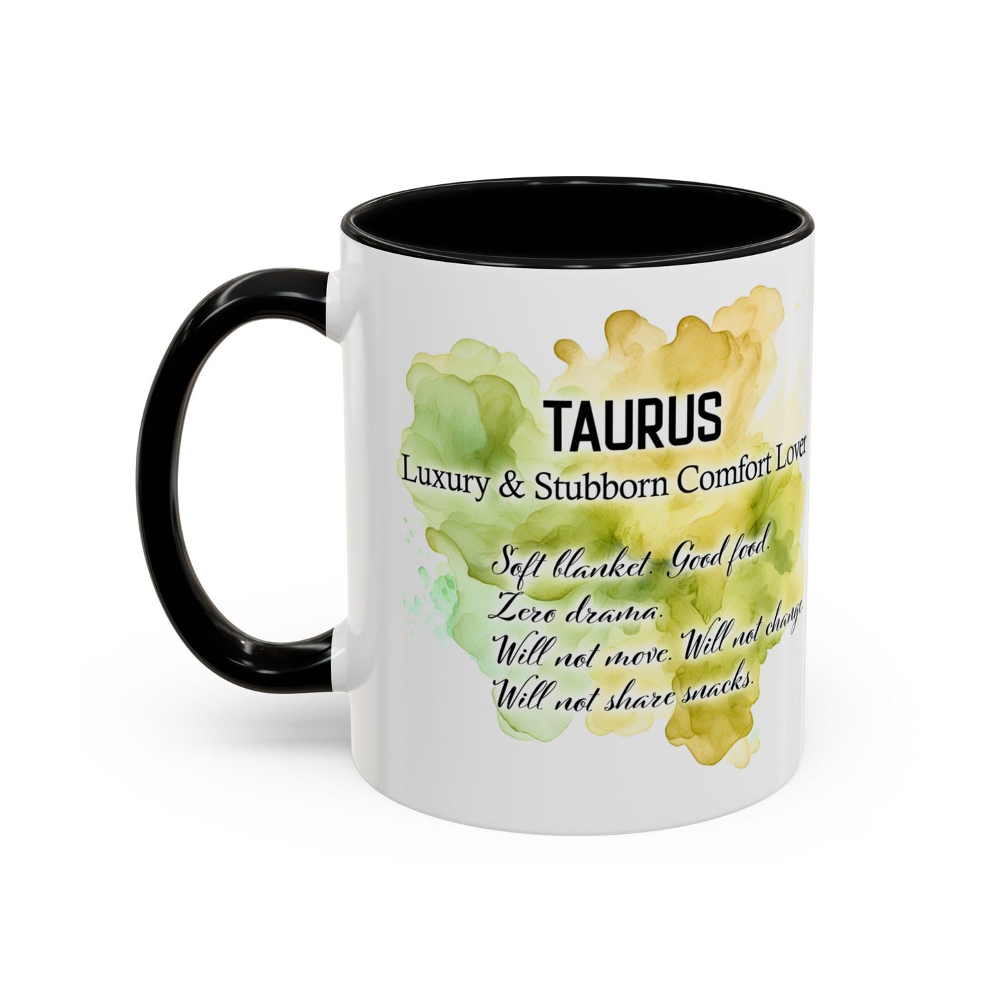 Taurus Coffee Mug — Zodiac Horoscope Mug with 'Apr 20 - May 20' Illustration