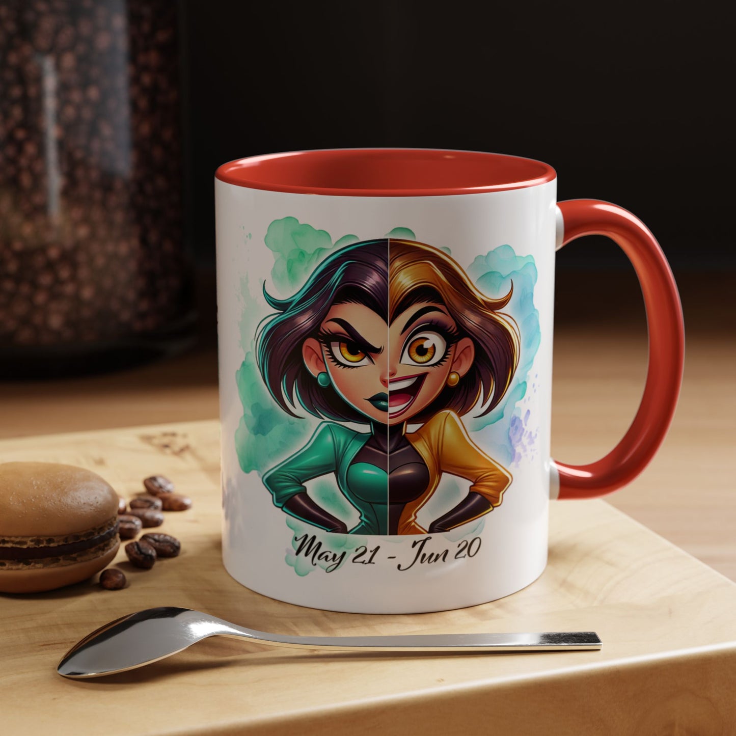 Gemini Zodiac Coffee Mug – May 21–June 20 Astrological Twin Design (Accent 11/15oz)