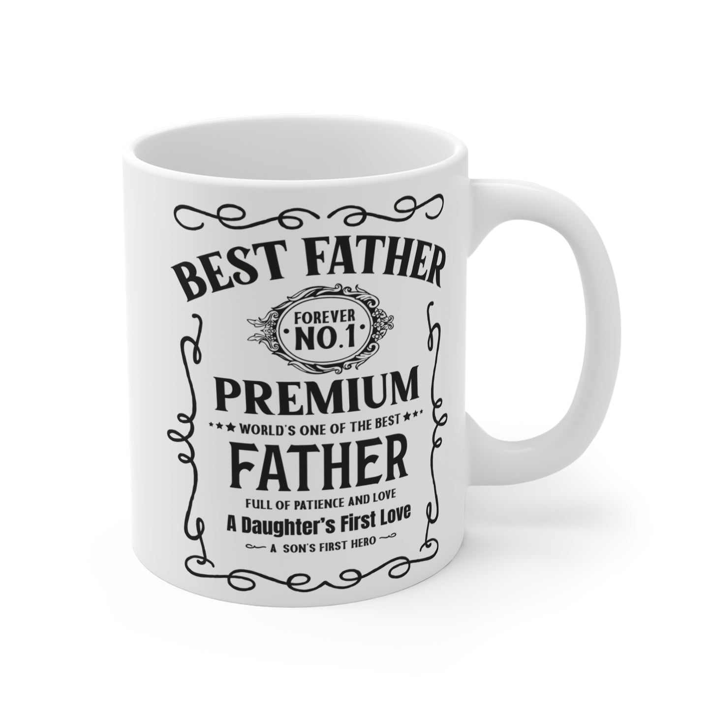 Best Father Premium Mug — "Forever No.1" Dad Coffee Cup (Father's Day Gift)