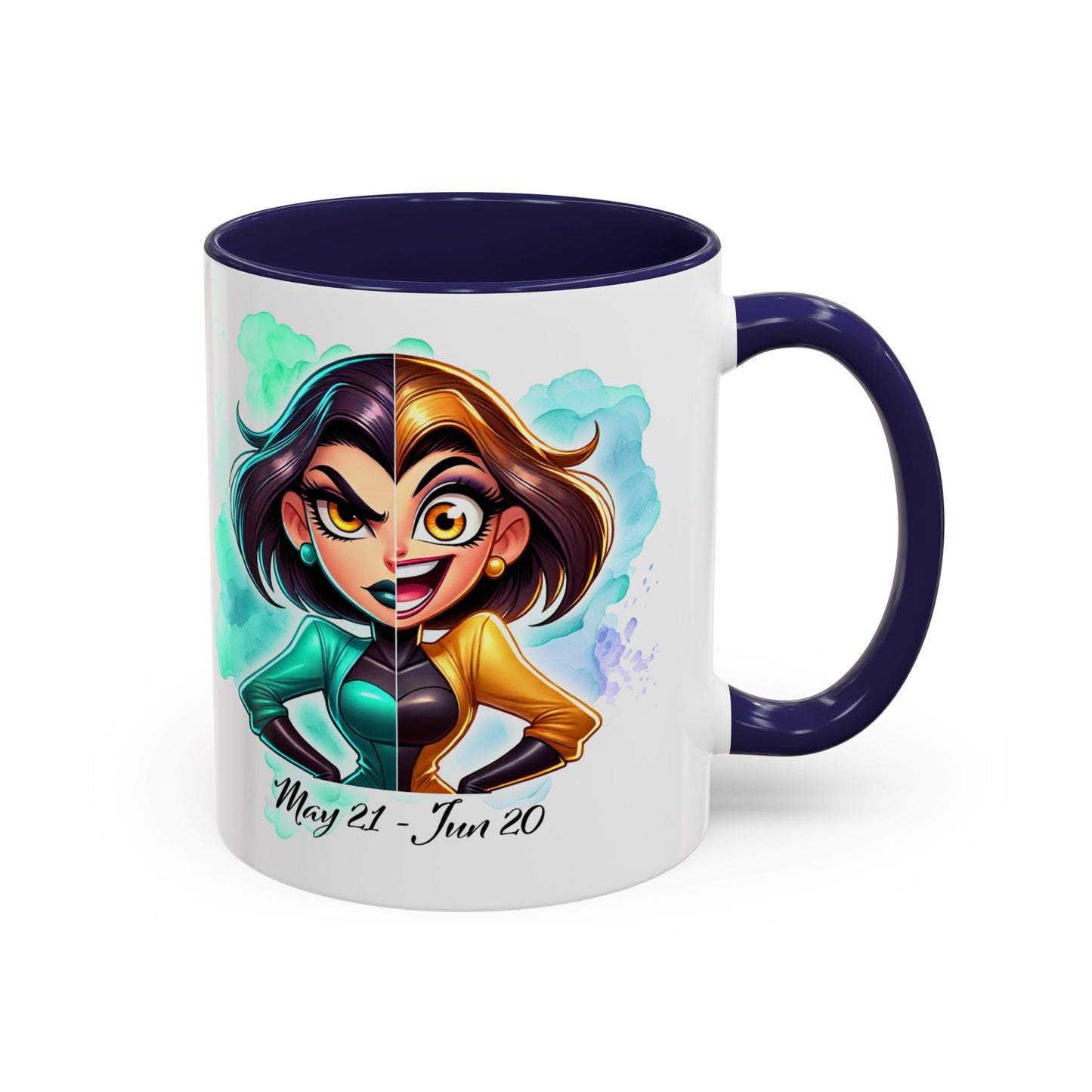 Gemini Zodiac Coffee Mug – May 21–June 20 Astrological Twin Design (Accent 11/15oz)