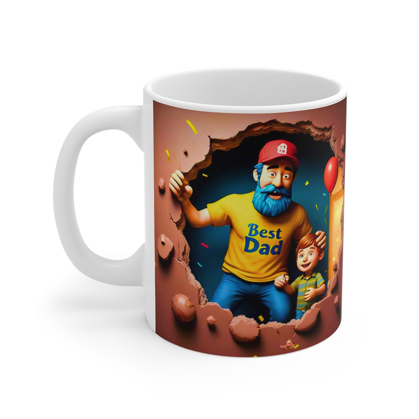 Best Dad Mug — Father and Child Celebration Coffee Cup (Father's Day Gift)