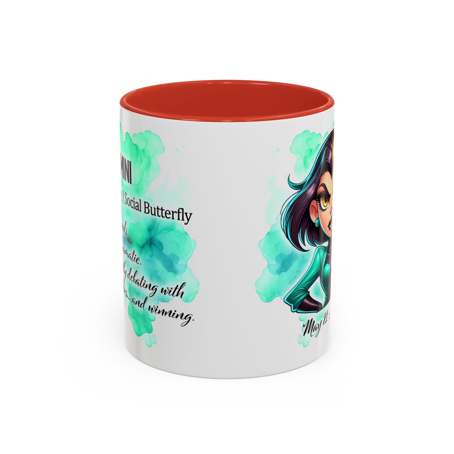 Gemini Zodiac Coffee Mug – May 21–June 20 Astrological Twin Design (Accent 11/15oz)