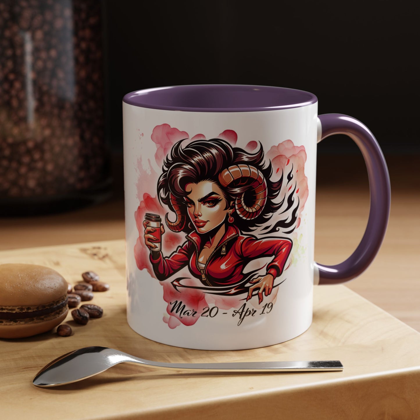 Aries Zodiac Coffee Mug — Fiery Horoscope Design (Mar 20–Apr 19)