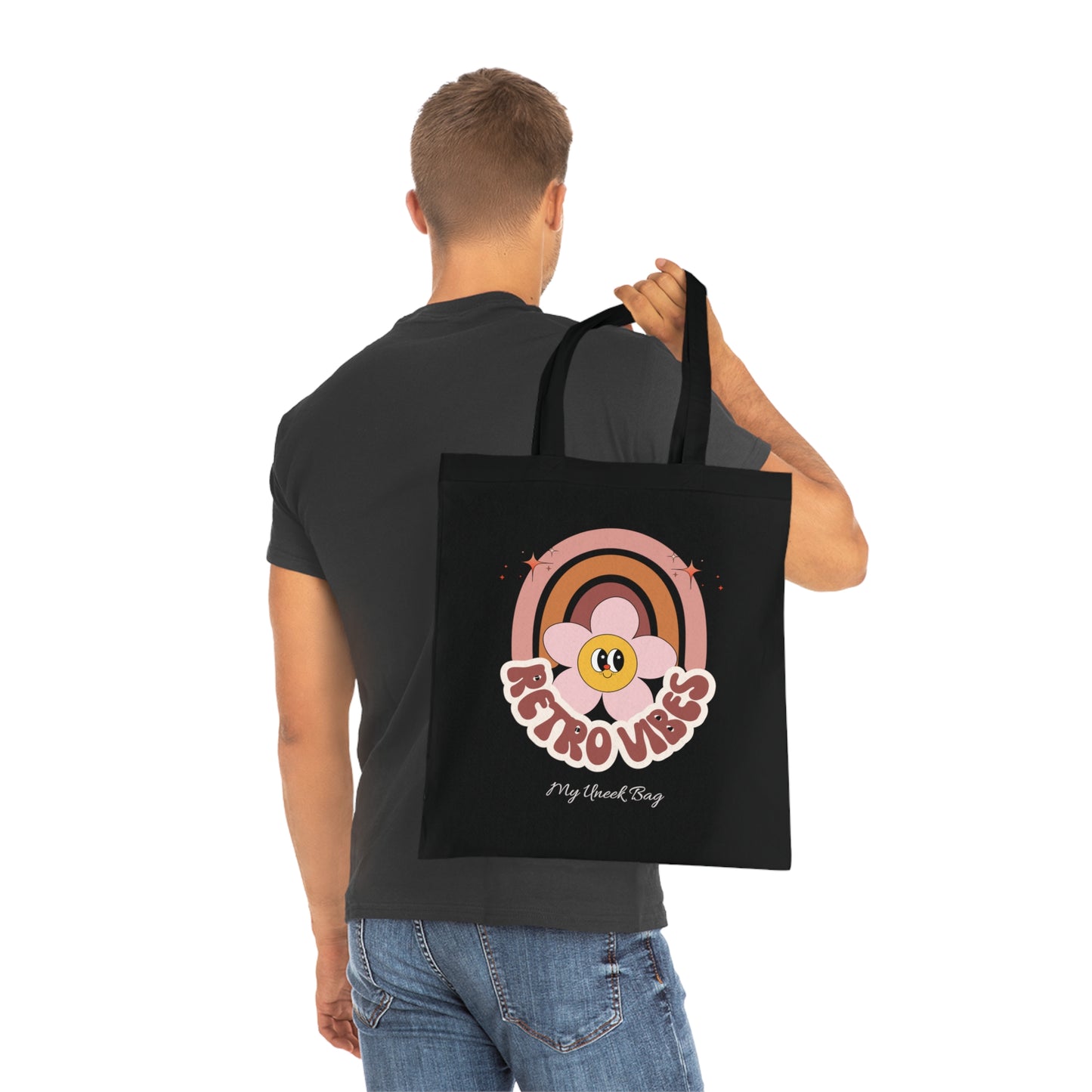 Retro Vibes Rainbow Tote
