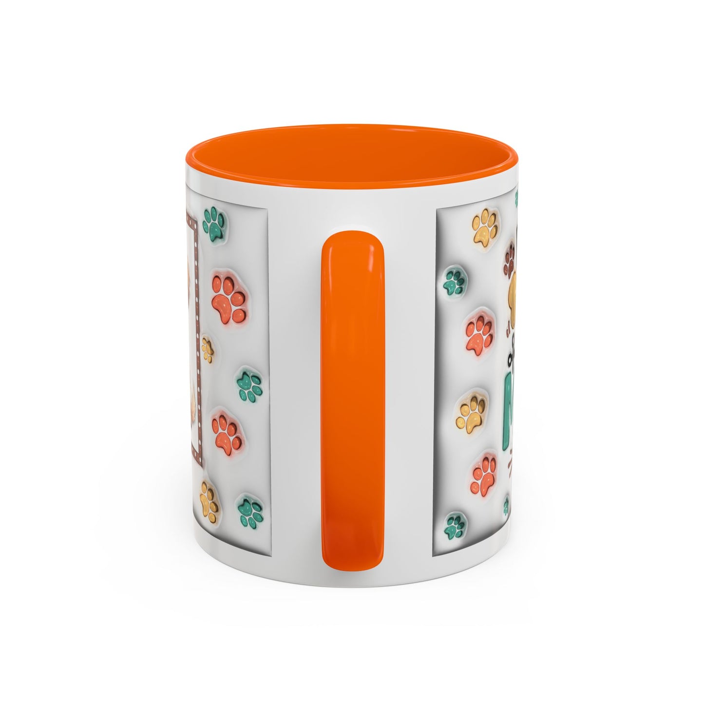 Personalized Puppy Photo Coffee Mug — Cute Paw Print Accent Mug (Custom Name)