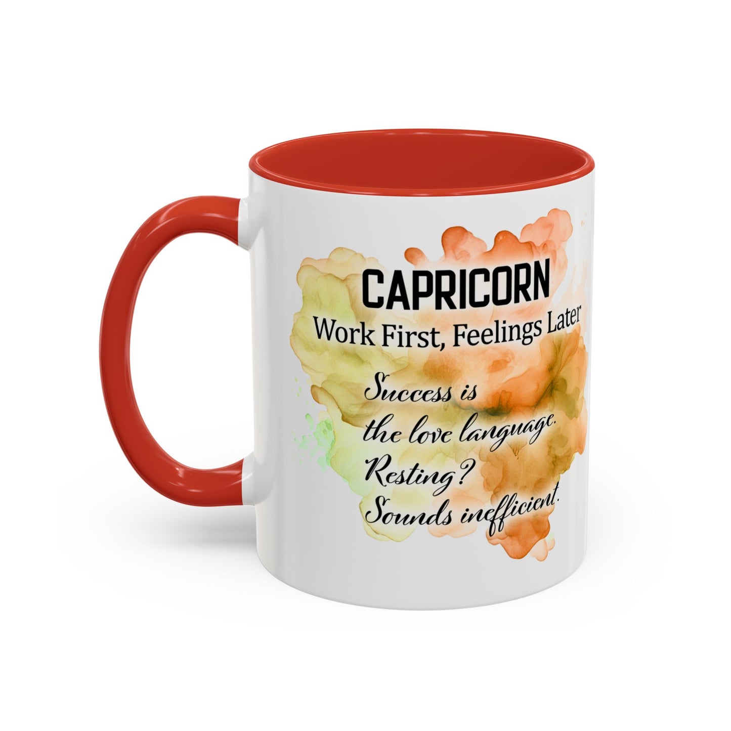 Aries Zodiac Coffee Mug — 'Dec 22 - Jan 19' Ram Girl Accent Mug