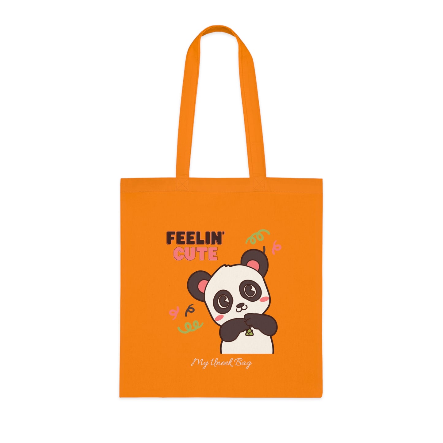 Feelin' Cute Panda Cotton Tote Bag