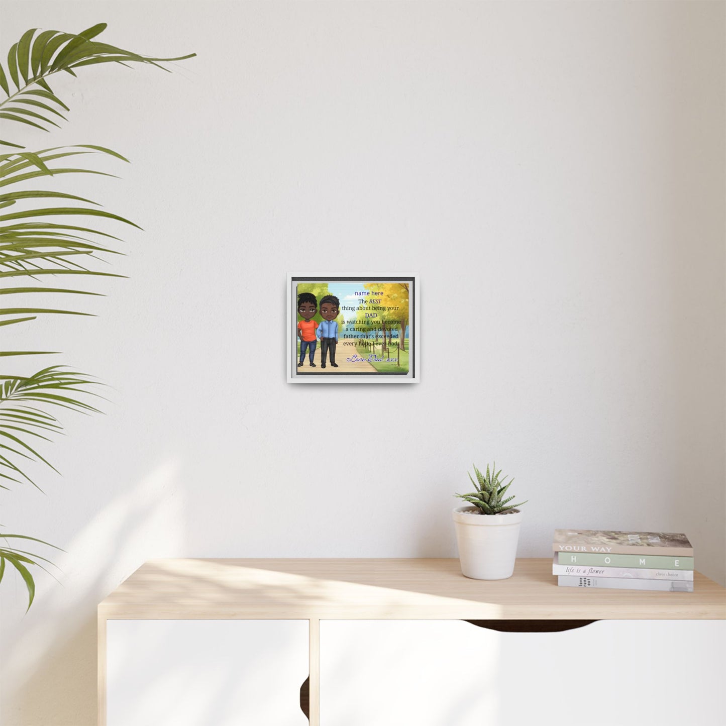 Framed Canvas Print — Personalized 'The Best Thing About Being Your Dad' Father's Day Art