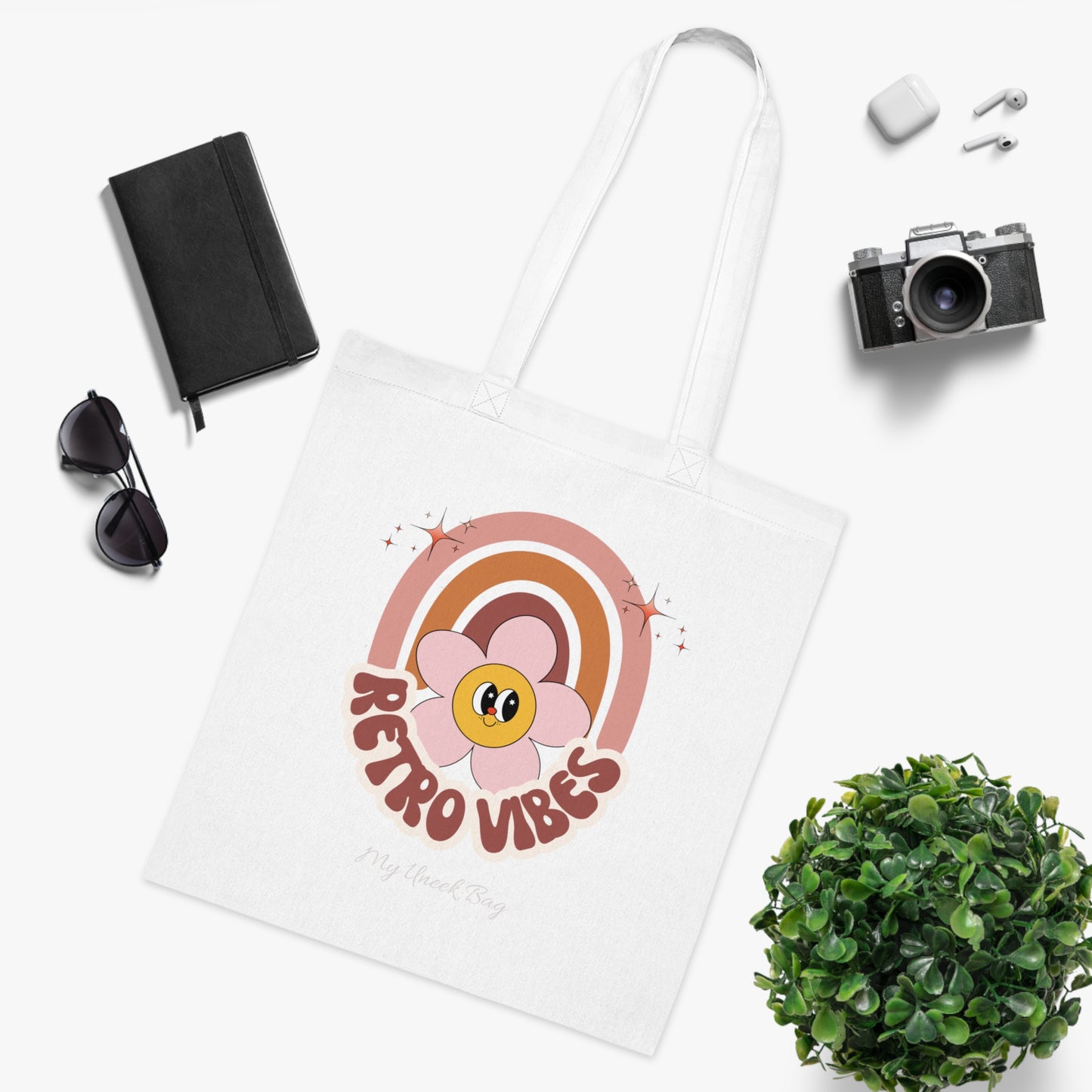 Retro Vibes Rainbow Tote