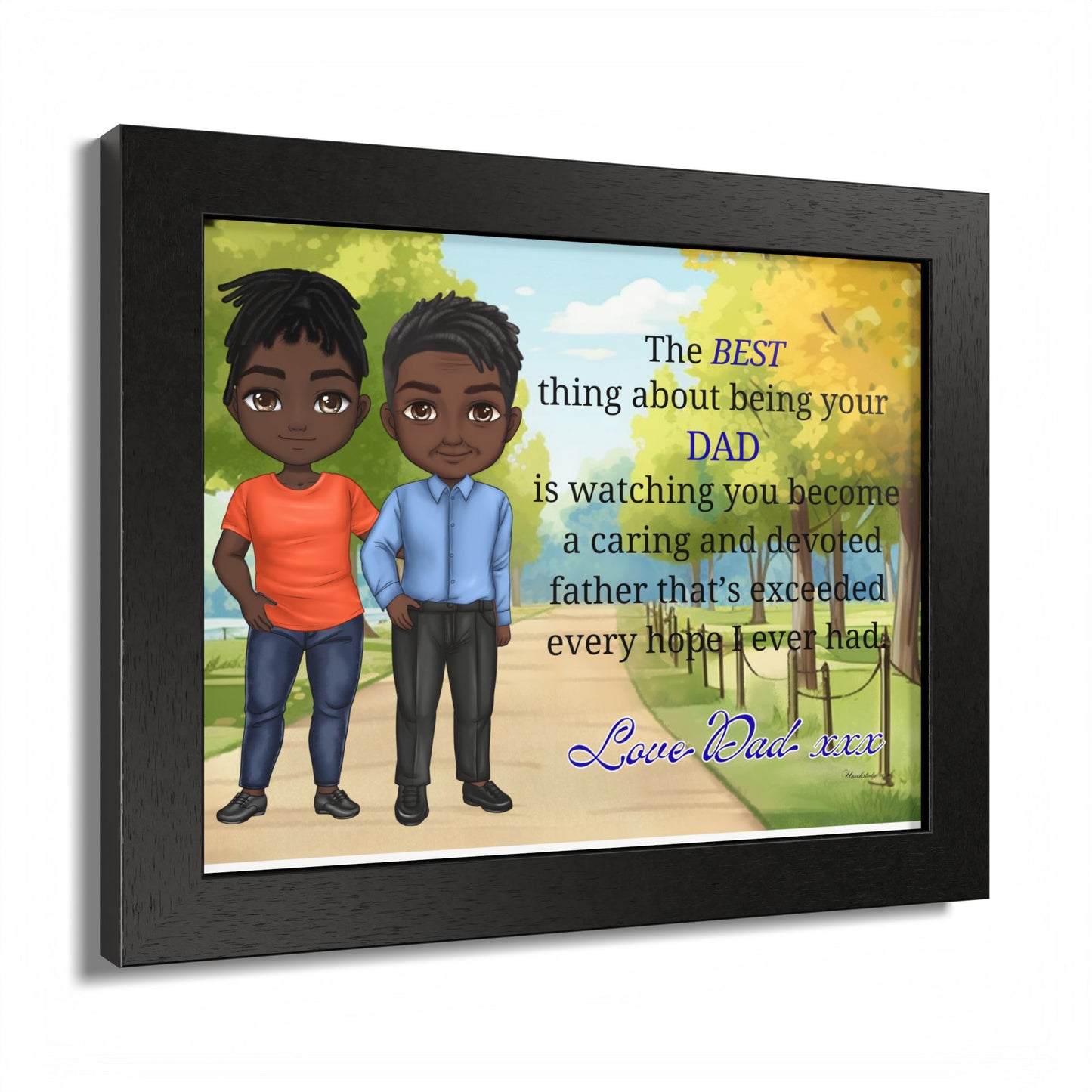 Personalized Framed Poster — "The BEST thing about being your DAD" Father & Child Keepsake