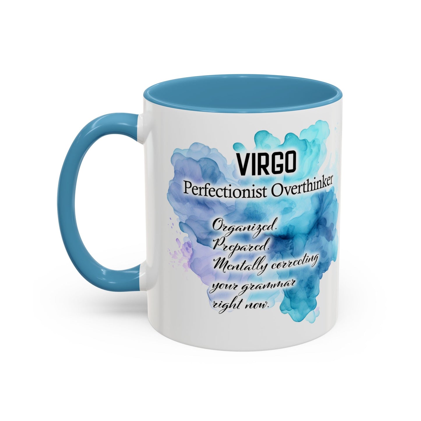 Virgo Zodiac Coffee Mug — "Analytical Overthinker" Accent Mug (Aug 23–Sept 22)