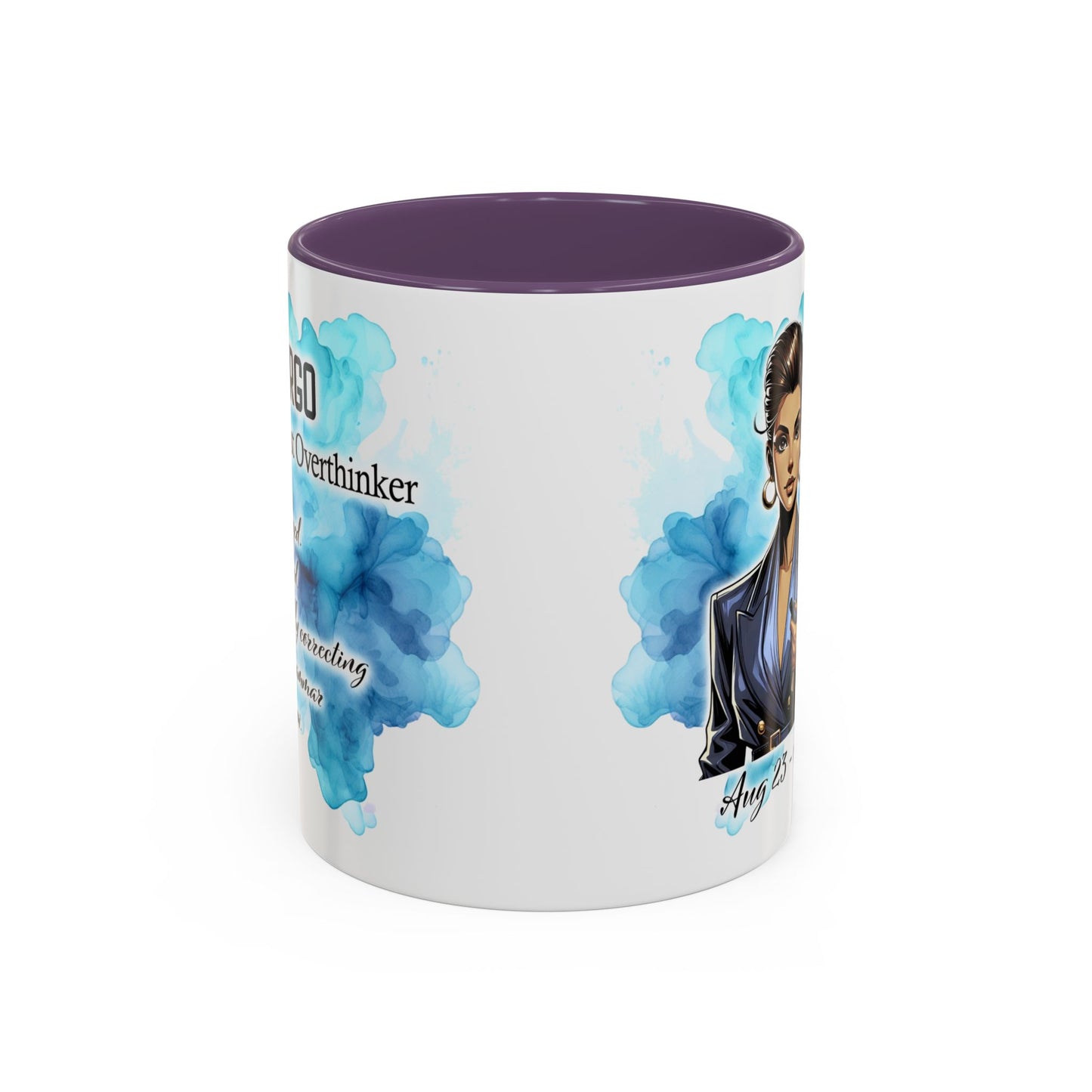 Virgo Zodiac Coffee Mug — "Analytical Overthinker" Accent Mug (Aug 23–Sept 22)