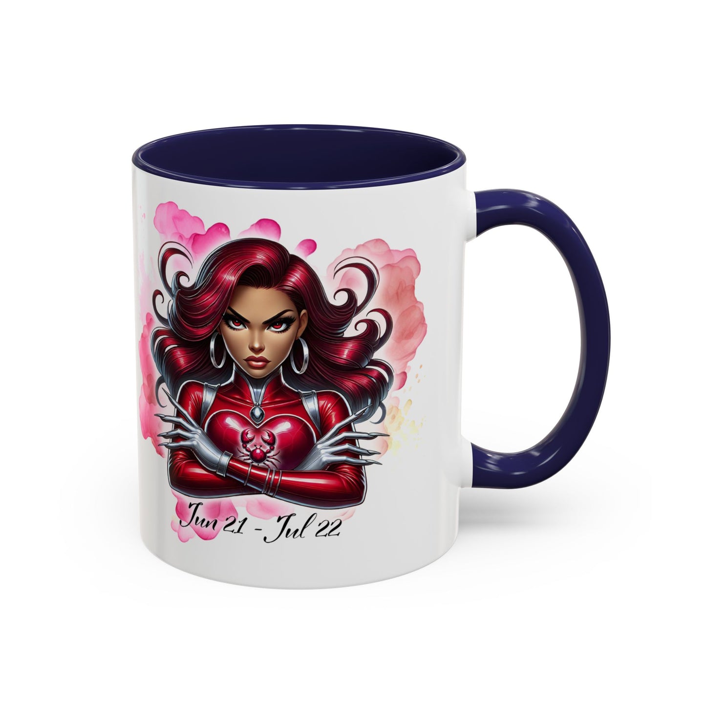 Cancer Zodiac Coffee Mug — Bold Pink Horoscope Design (Jun 21–Jul 22)
