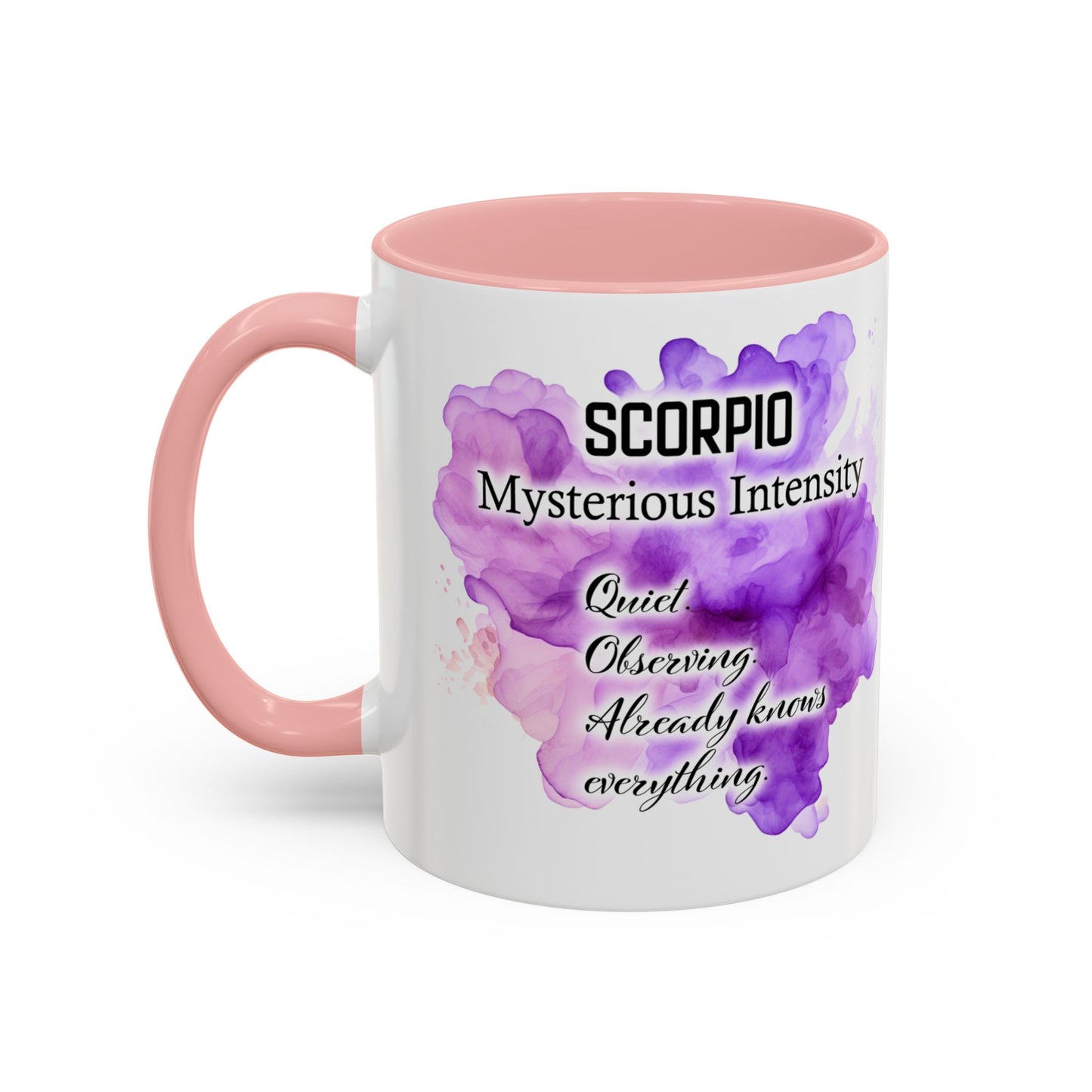 Scorpio Accent Coffee Mug — Zodiac Scorpio Girl Design (Oct 23–Nov 21)