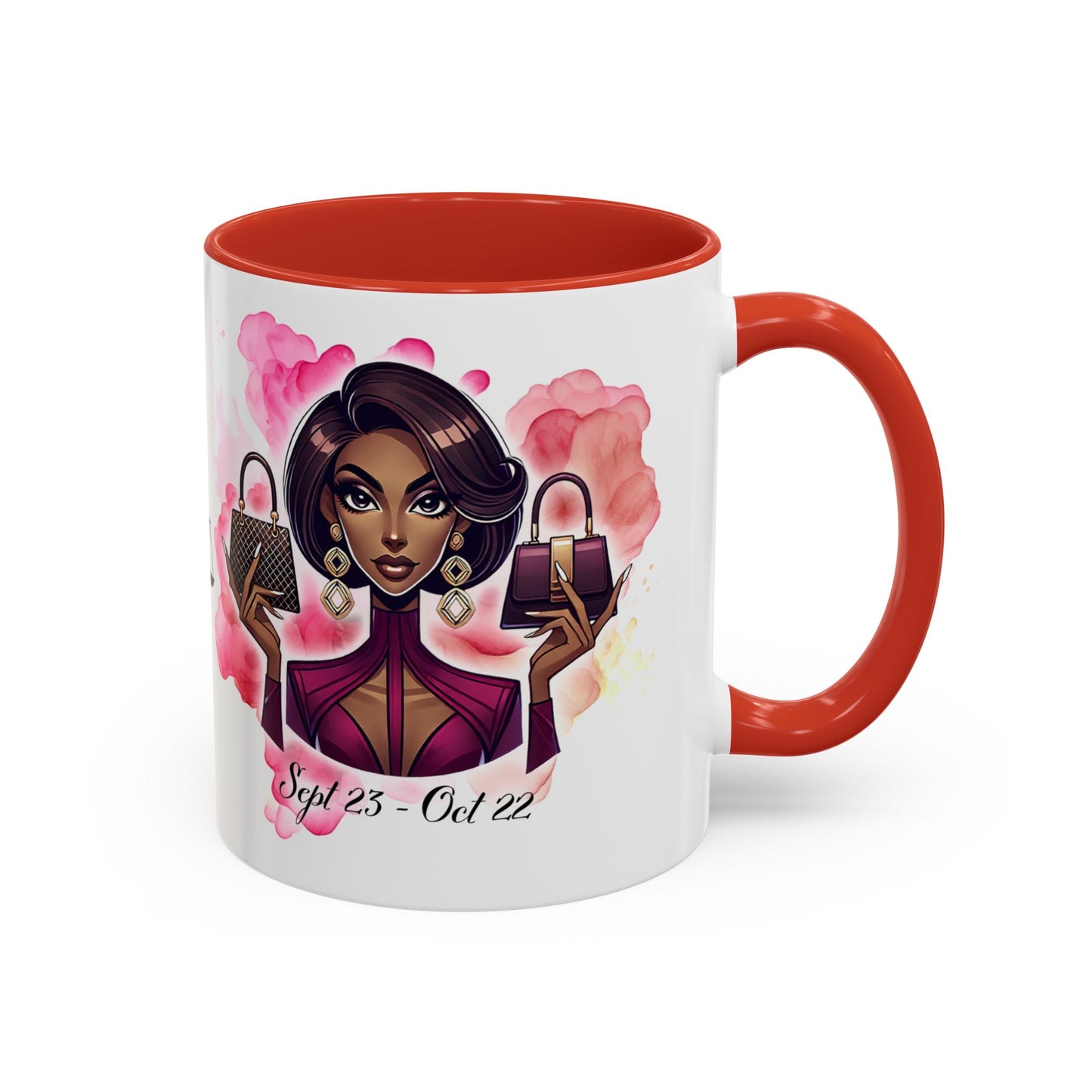Libra Zodiac Coffee Mug — Elegant Libra Woman Design (Sept 23–Oct 22)
