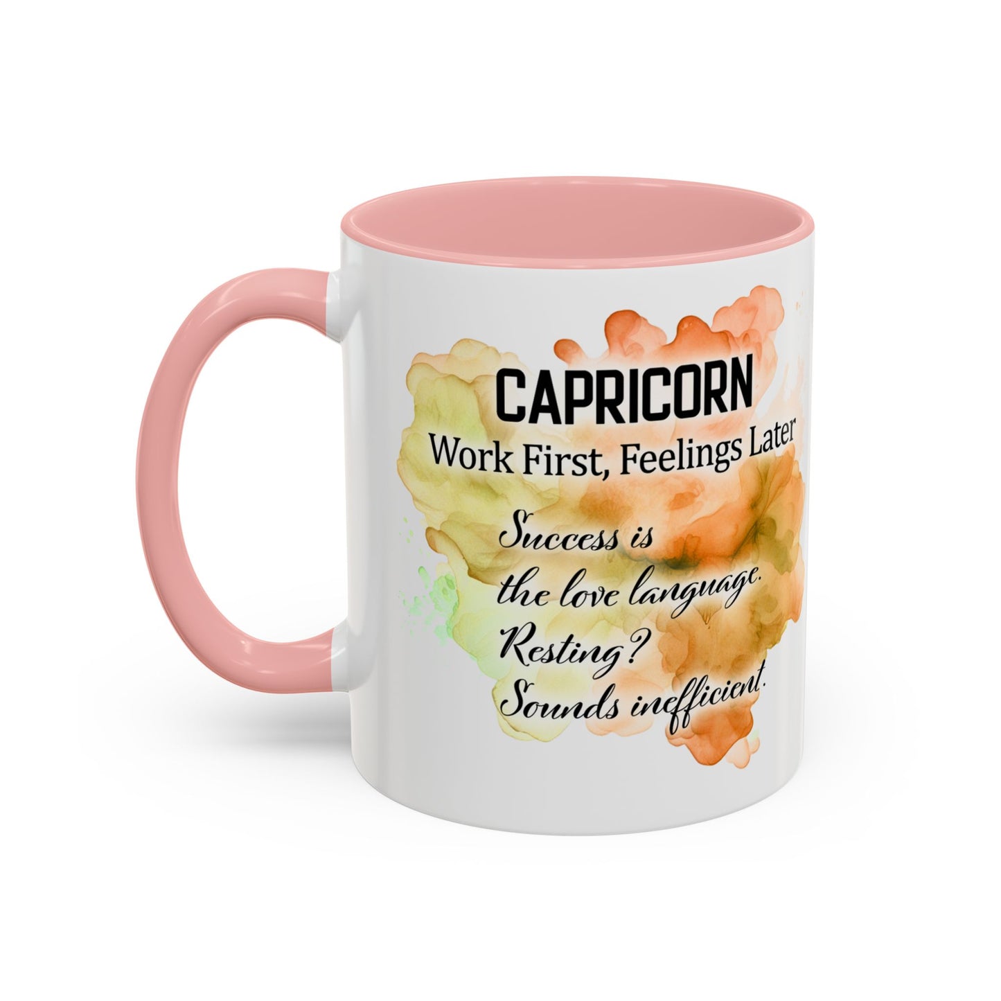 Aries Zodiac Coffee Mug — 'Dec 22 - Jan 19' Ram Girl Accent Mug