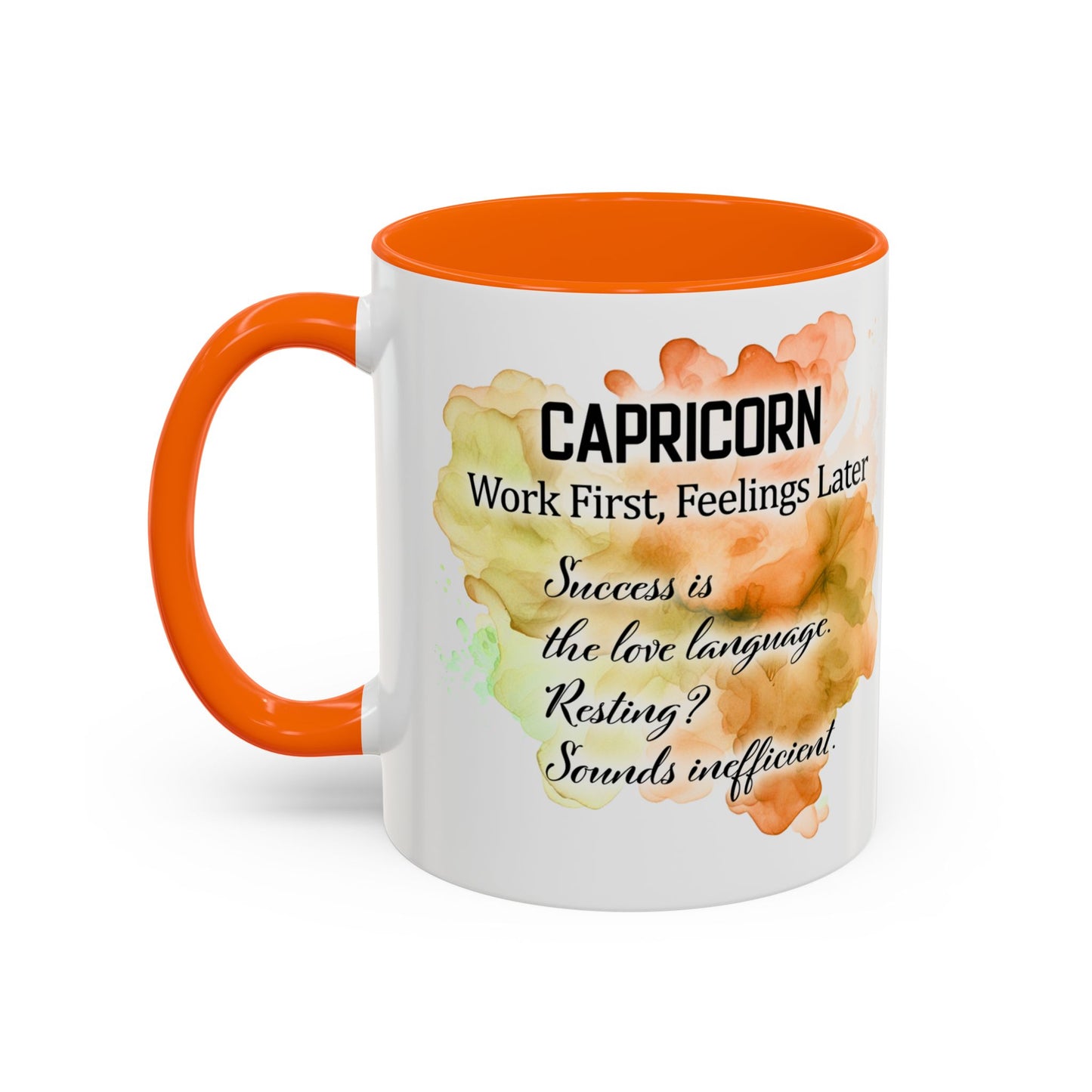 Aries Zodiac Coffee Mug — 'Dec 22 - Jan 19' Ram Girl Accent Mug
