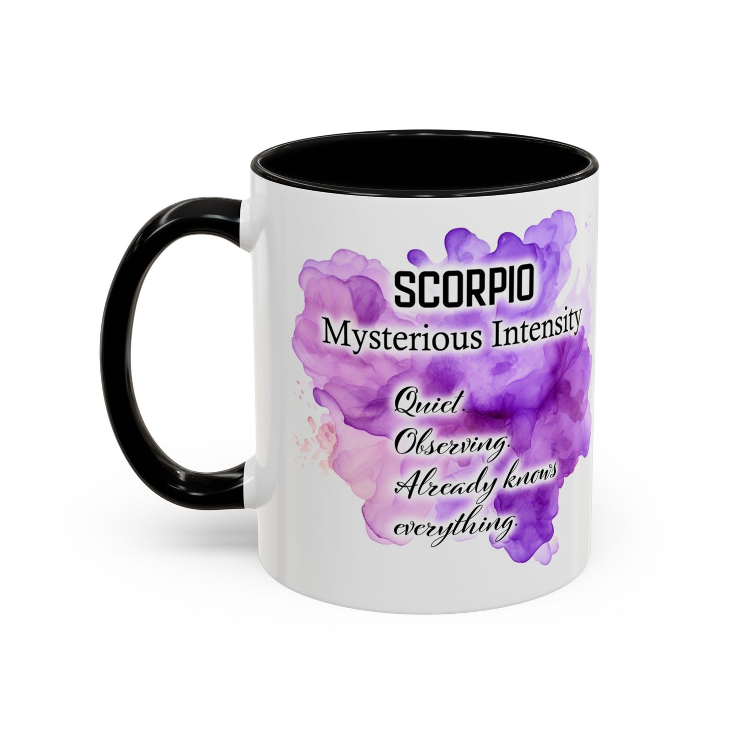 Scorpio Accent Coffee Mug — Zodiac Scorpio Girl Design (Oct 23–Nov 21)