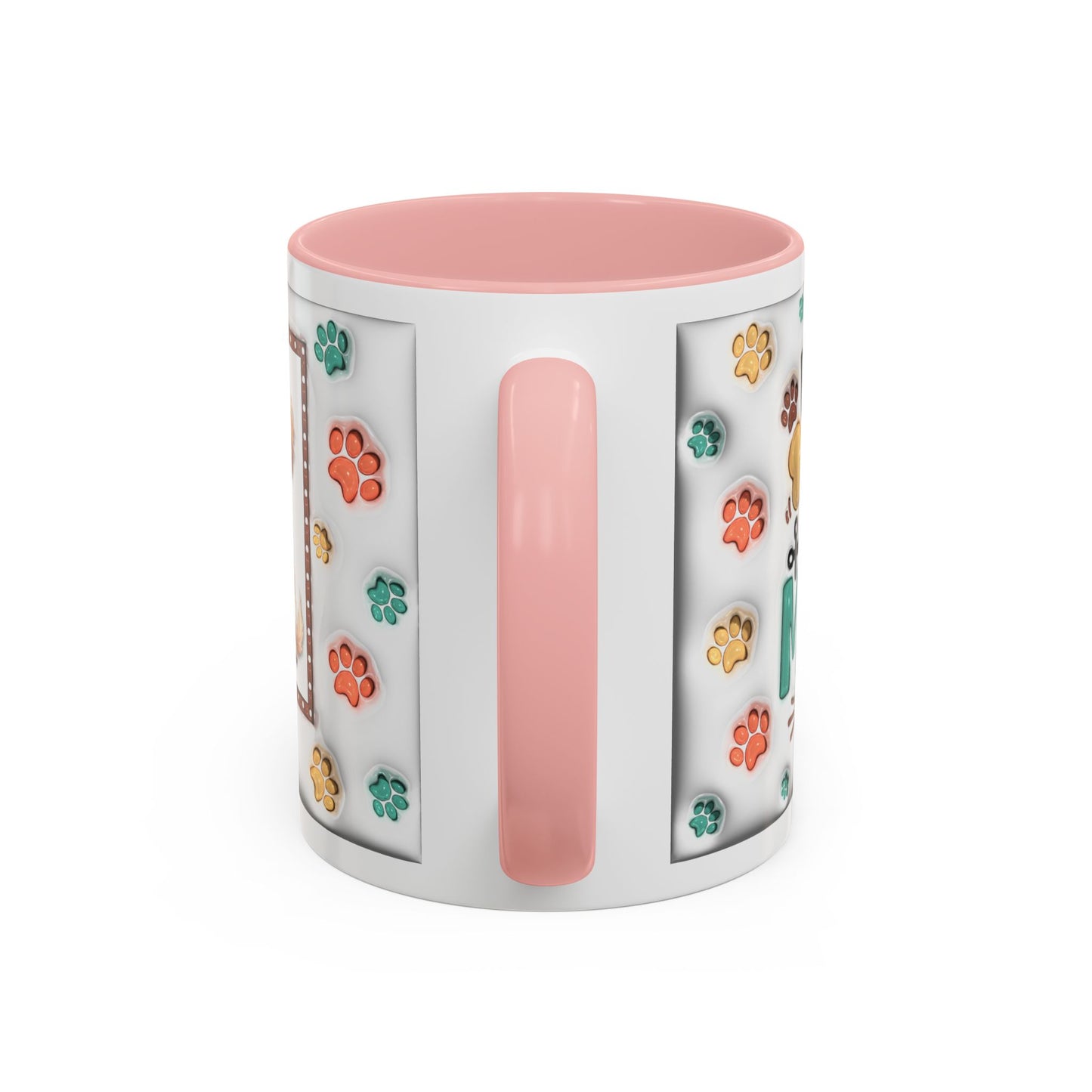 Personalized Puppy Photo Coffee Mug — Cute Paw Print Accent Mug (Custom Name)